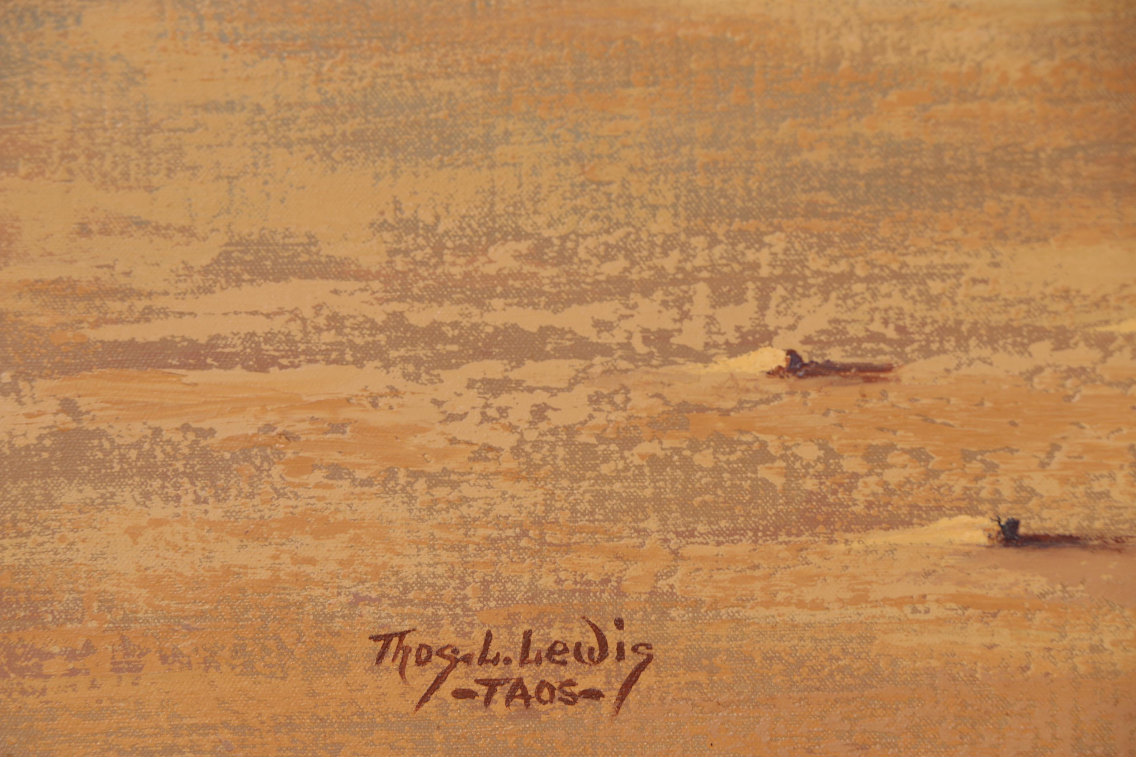 Thomas L. Lewis Southwestern Landscape Oil Painting