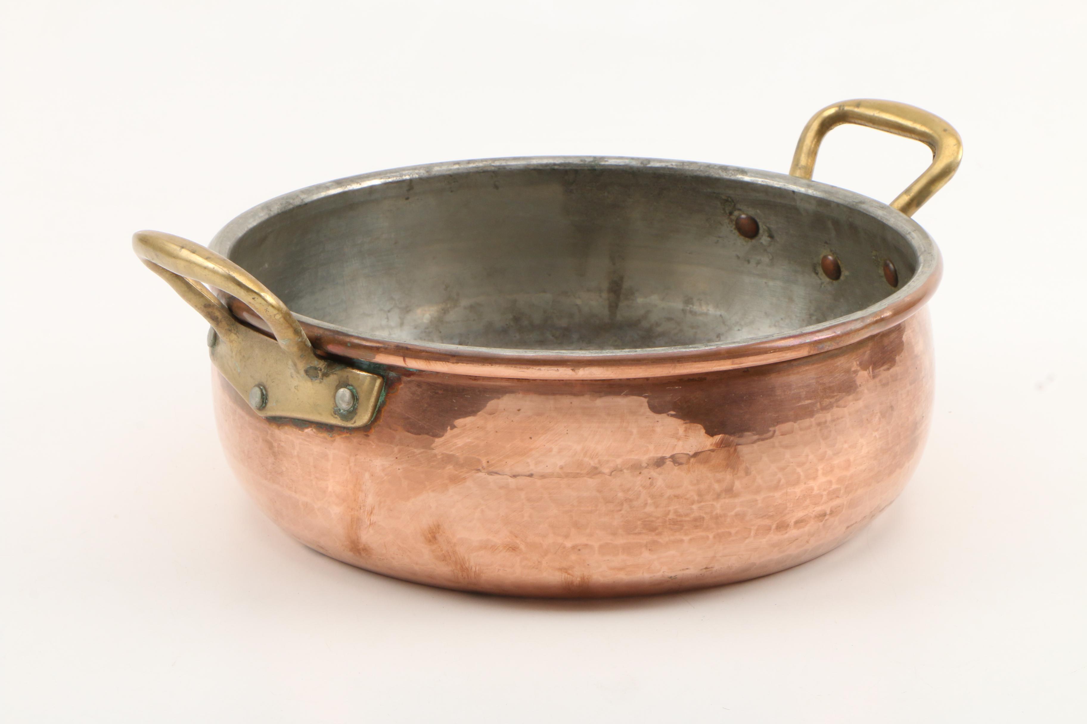 Ruffoni Hammered Copper Cookware, Late 20th Century