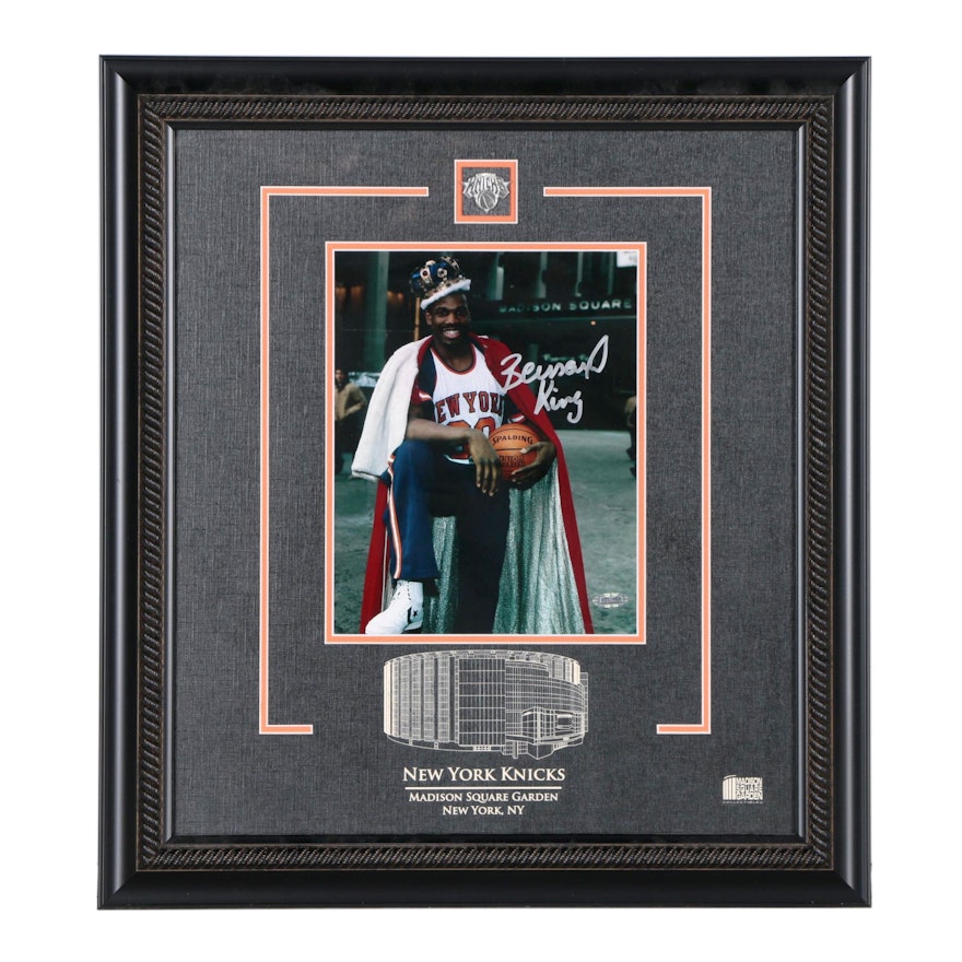 Framed Bernard King Madison Square Garden Presentation Display   COA