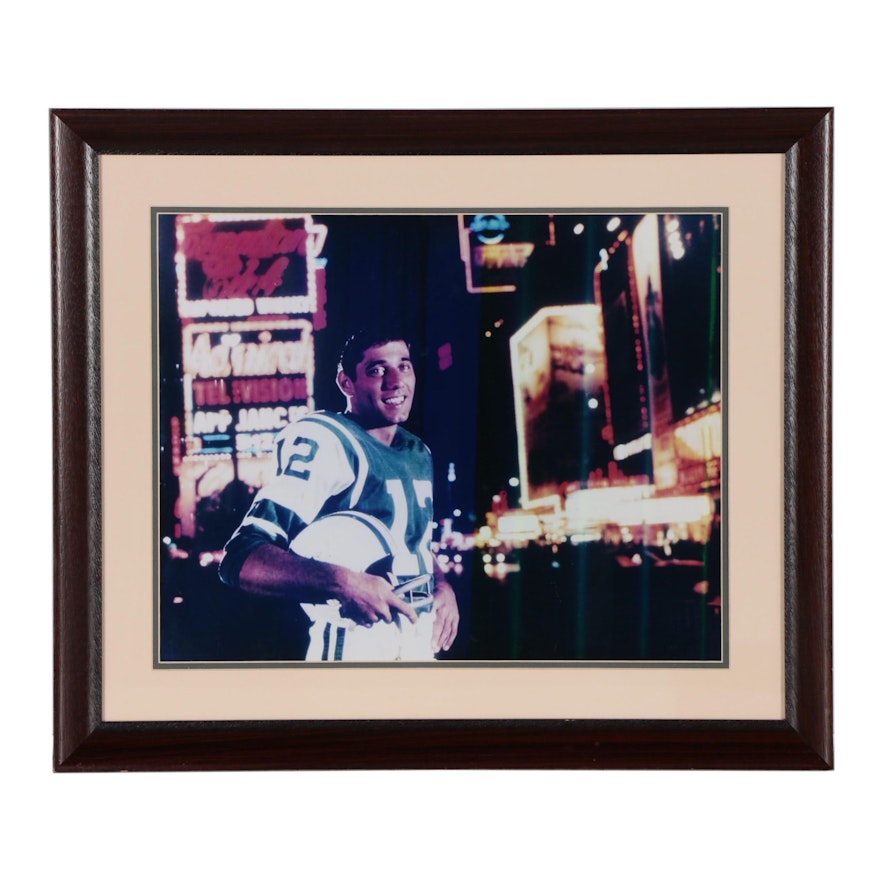 Framed Joe Namath New York City Photo Print