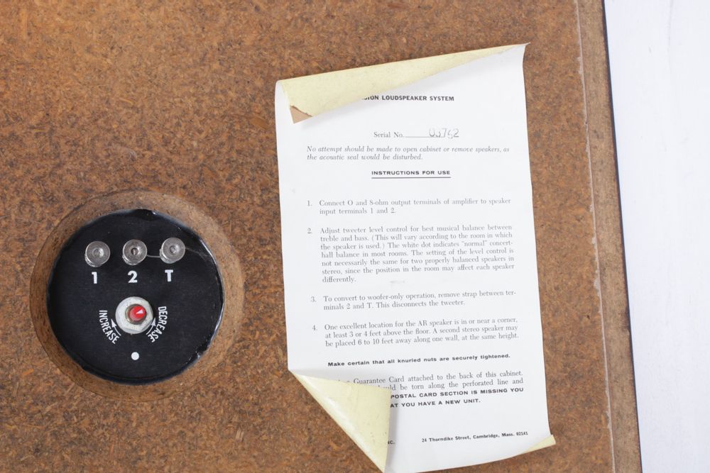 Acoustic Research AR-6 Stereo Speakers, Mid-20th Century