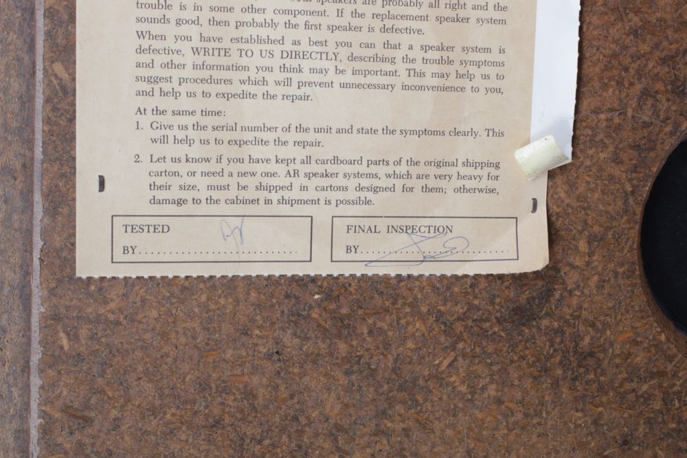 Acoustic Research AR-6 Stereo Speakers, Mid-20th Century