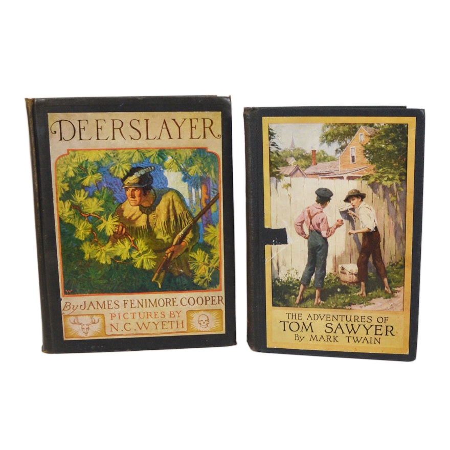"The Adventures of Tom Sawyer" by Mark Twain and "The Deerslayer"