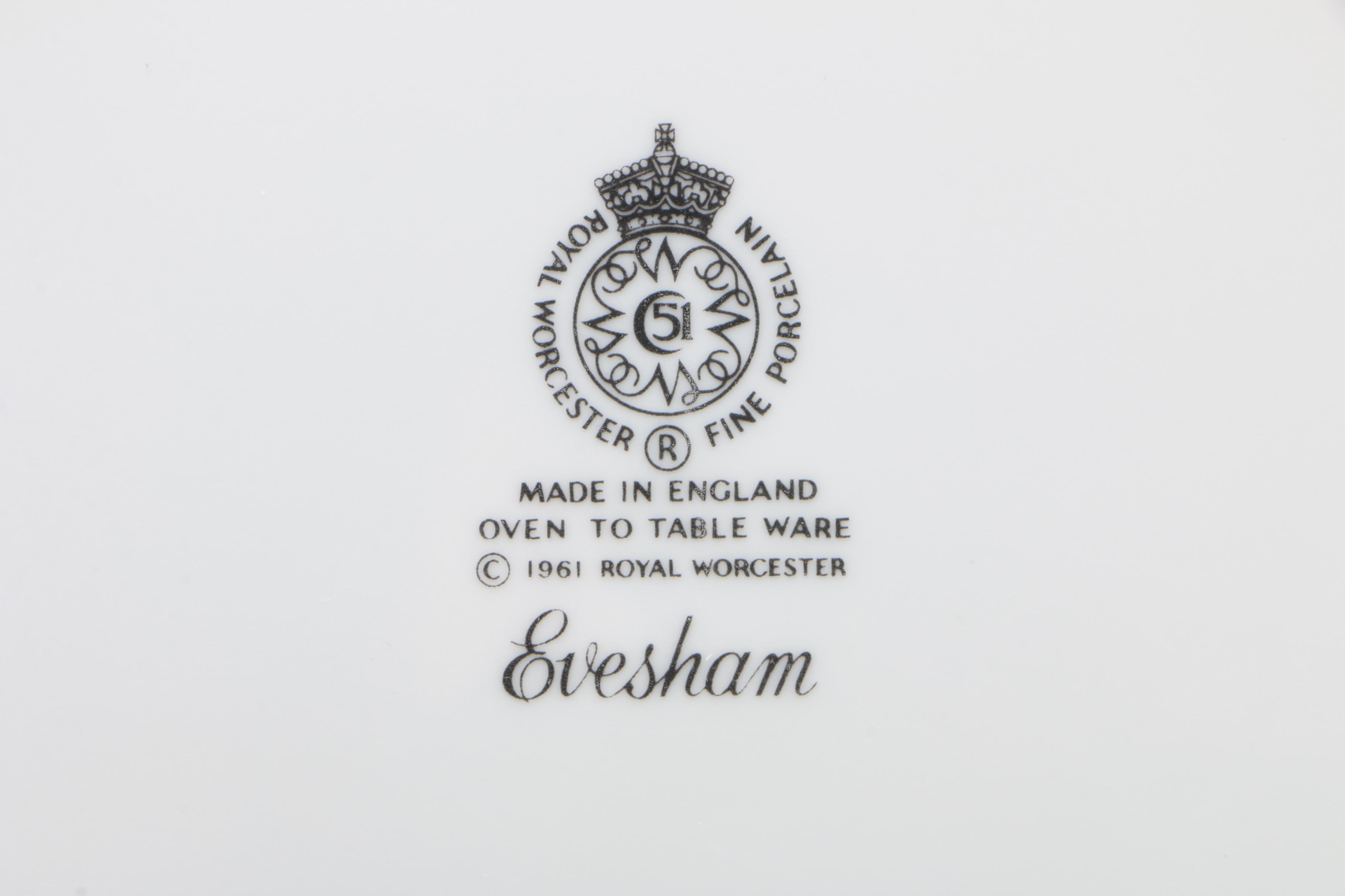 Royal Worcester "Evesham" Porcelain Dinnerware