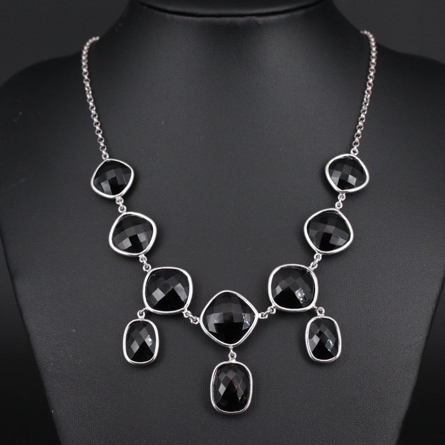 Sterling Silver Black Onyx Necklace