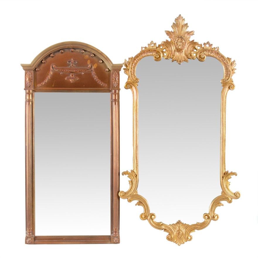 Federal and Baroque Style Gilt Wall Mirrors