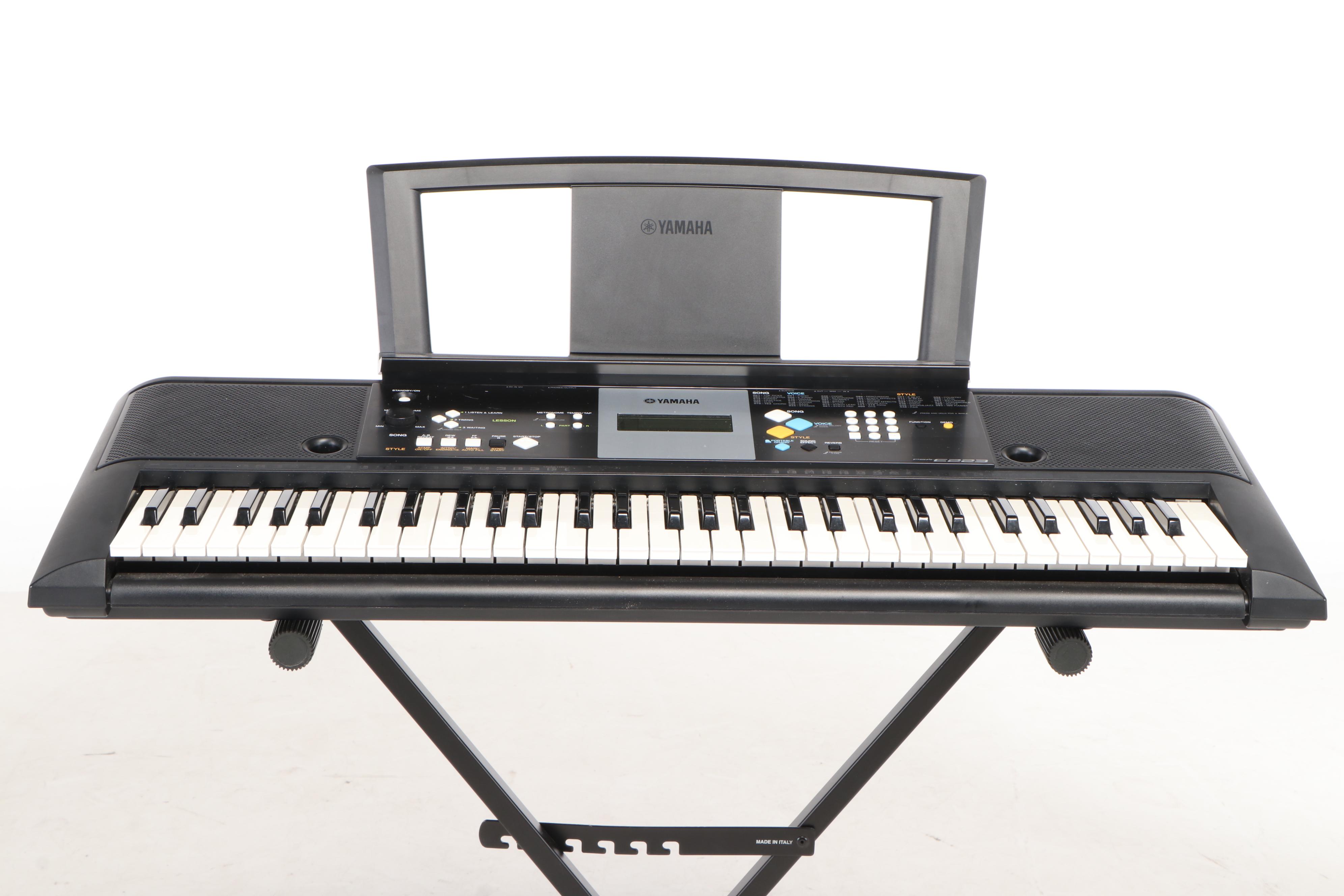 Yamaha PSR E223 Keyboard with Stand and Carrying Case, Contemporary