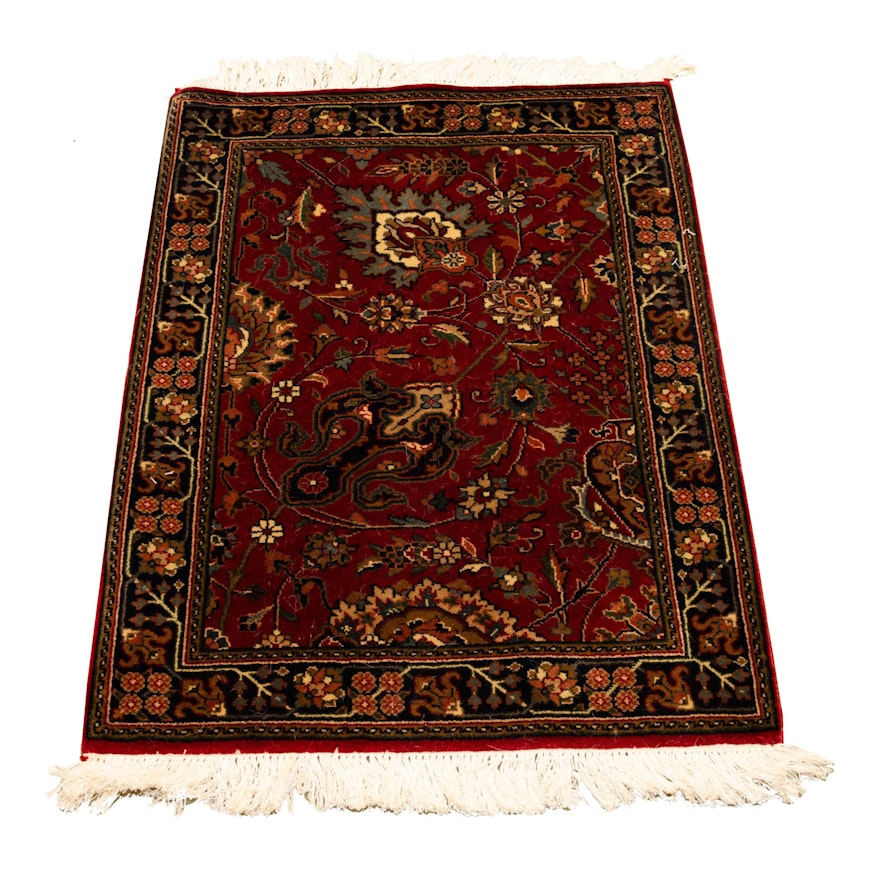 2'2 x 3' Hand-Knotted Indo-Persian Wool Rug