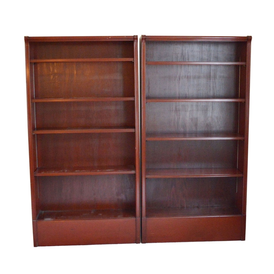 Pair of Cherry Stained Bookcases, Late 20th Century