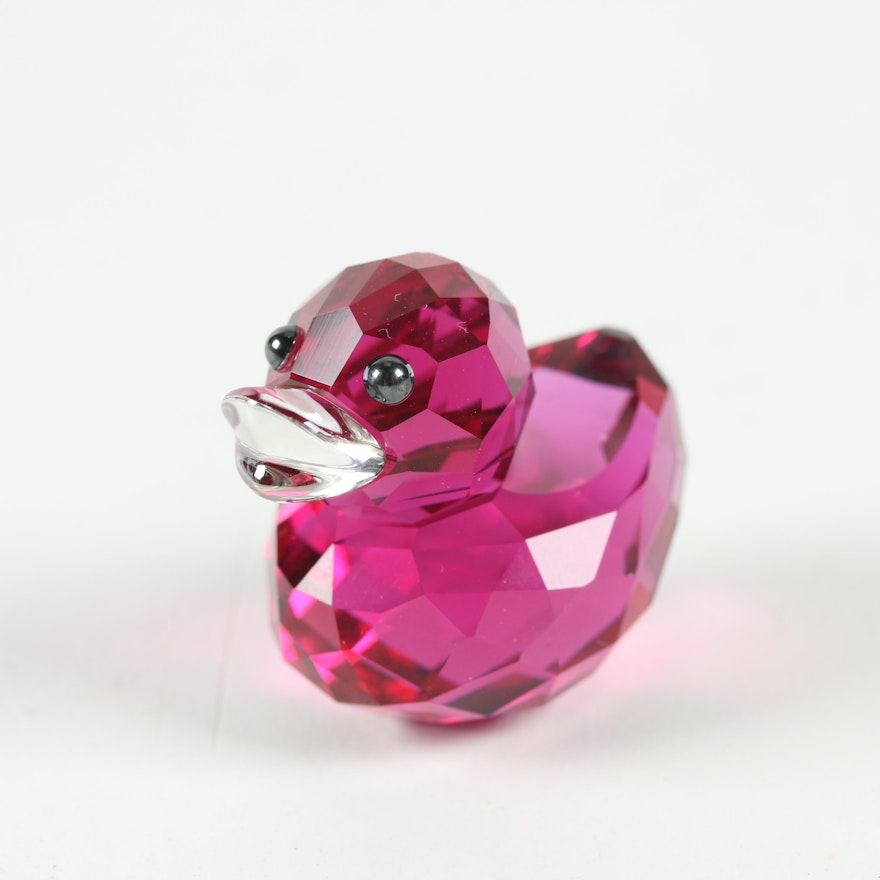 Swarovski Happy Duck Series "Lovable Lila" Crystal Figurine