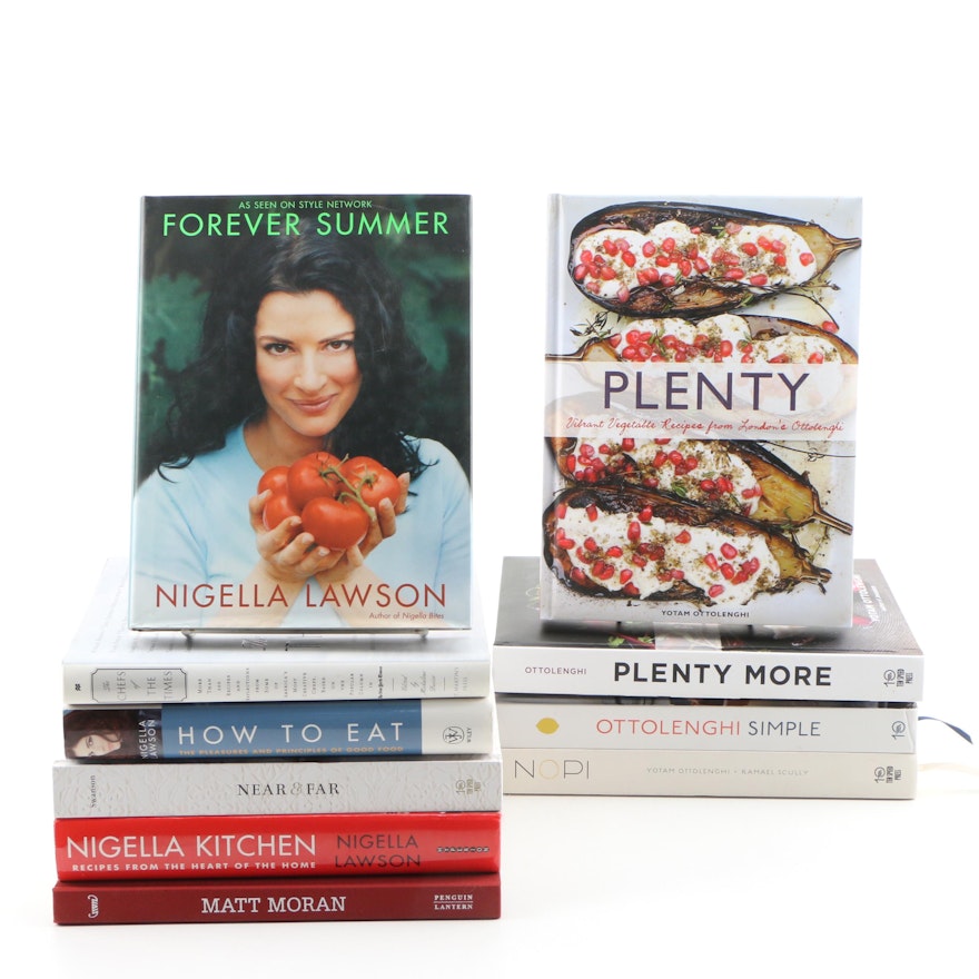 Contemporary Cookbooks by Chefs Yotam Ottolenghi, Nigella Lawson and Others