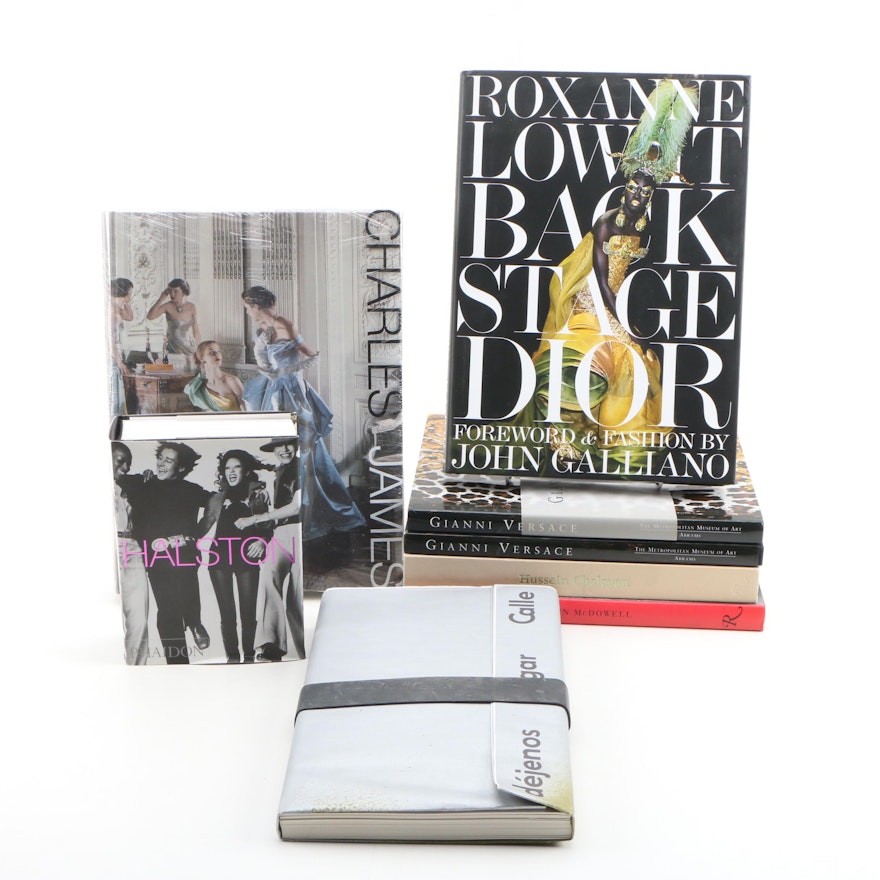Fashion Designer Books featuring Halston, Versace, Galliano, Chalayan and Others