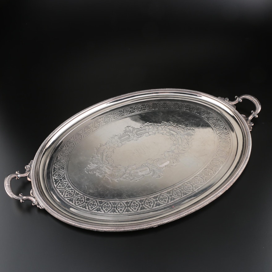 Hawksworth, Eyre & Co. Silver Plate Serving Tray