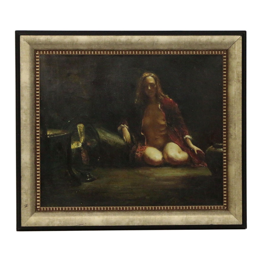 Figure Oil Painting, Late 20th Century