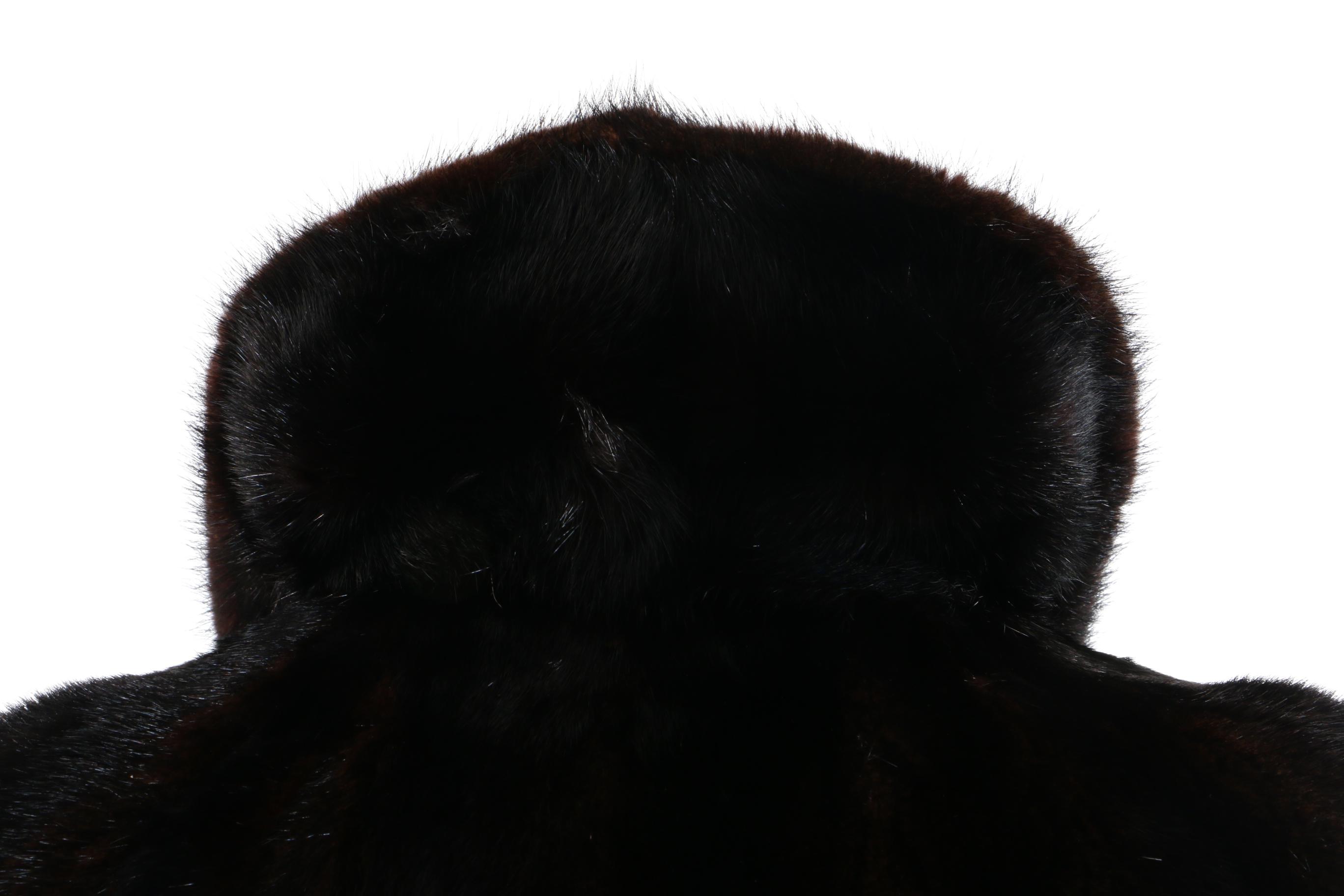 Dark Mahogany Mink Fur Coat from Giguère Fourrures of Montreal, Vintage