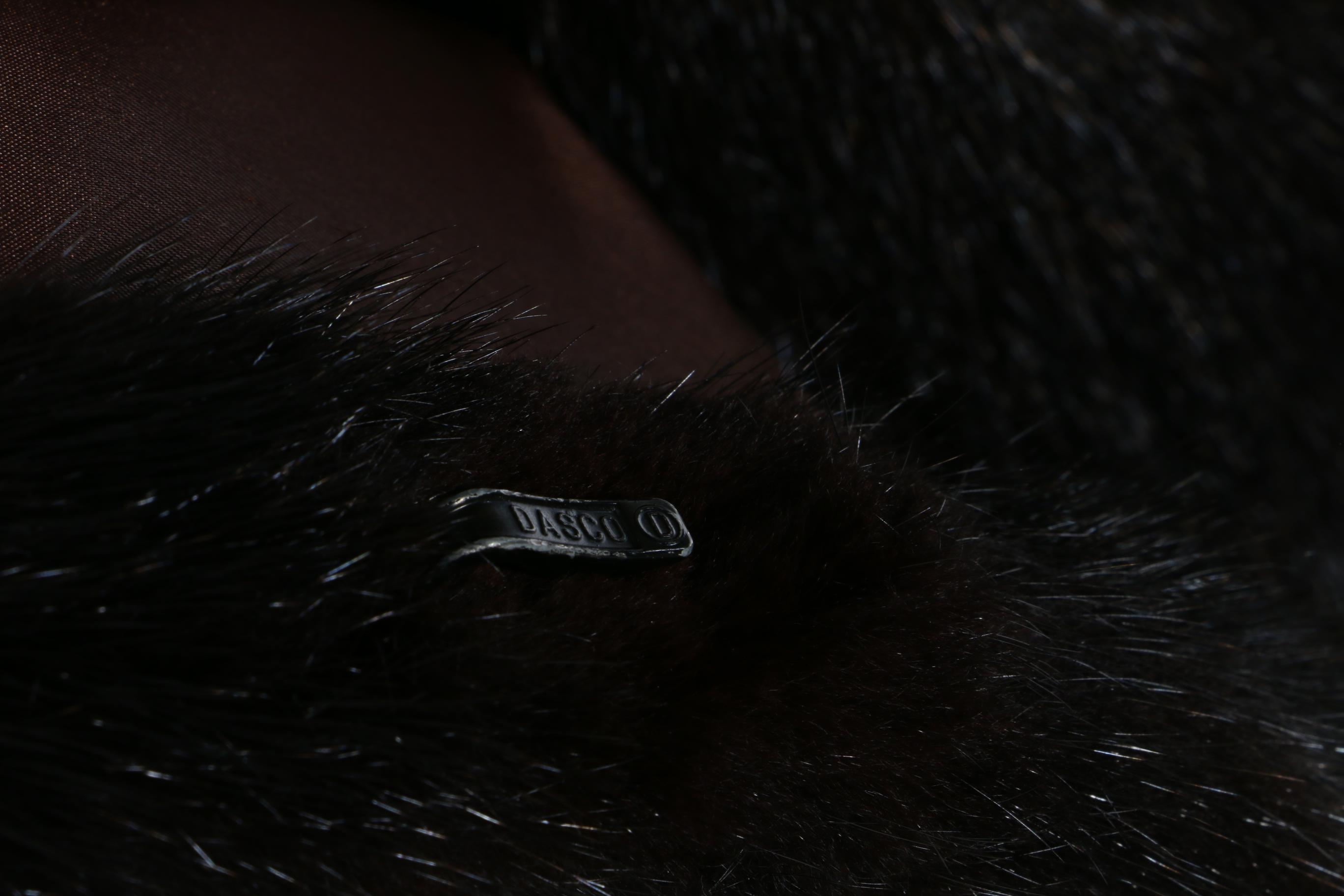 Dark Mahogany Mink Fur Coat from Giguère Fourrures of Montreal, Vintage