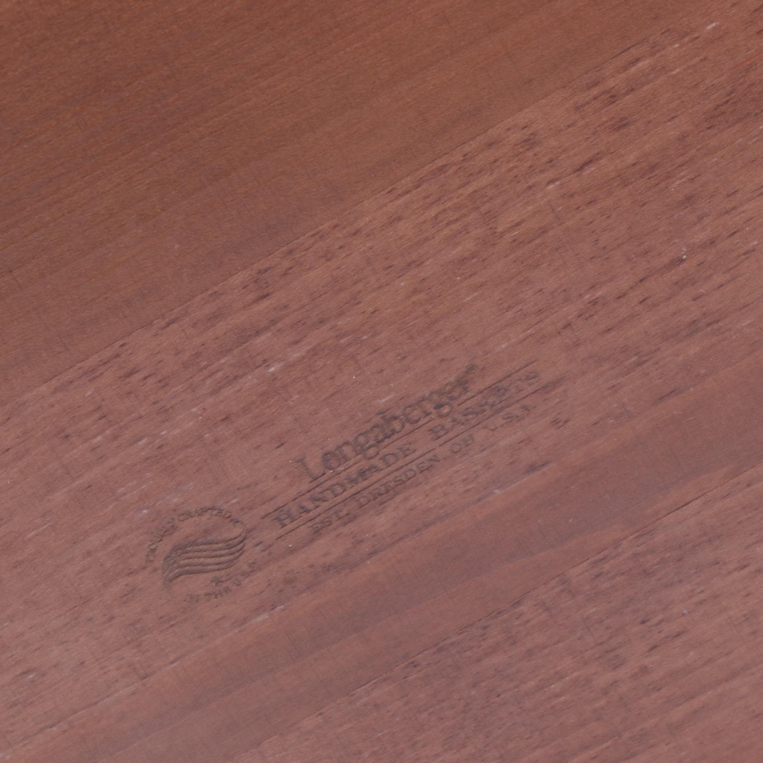 Longaberger Copper Accented Woven Basket Pitcher and Tilted Acorn