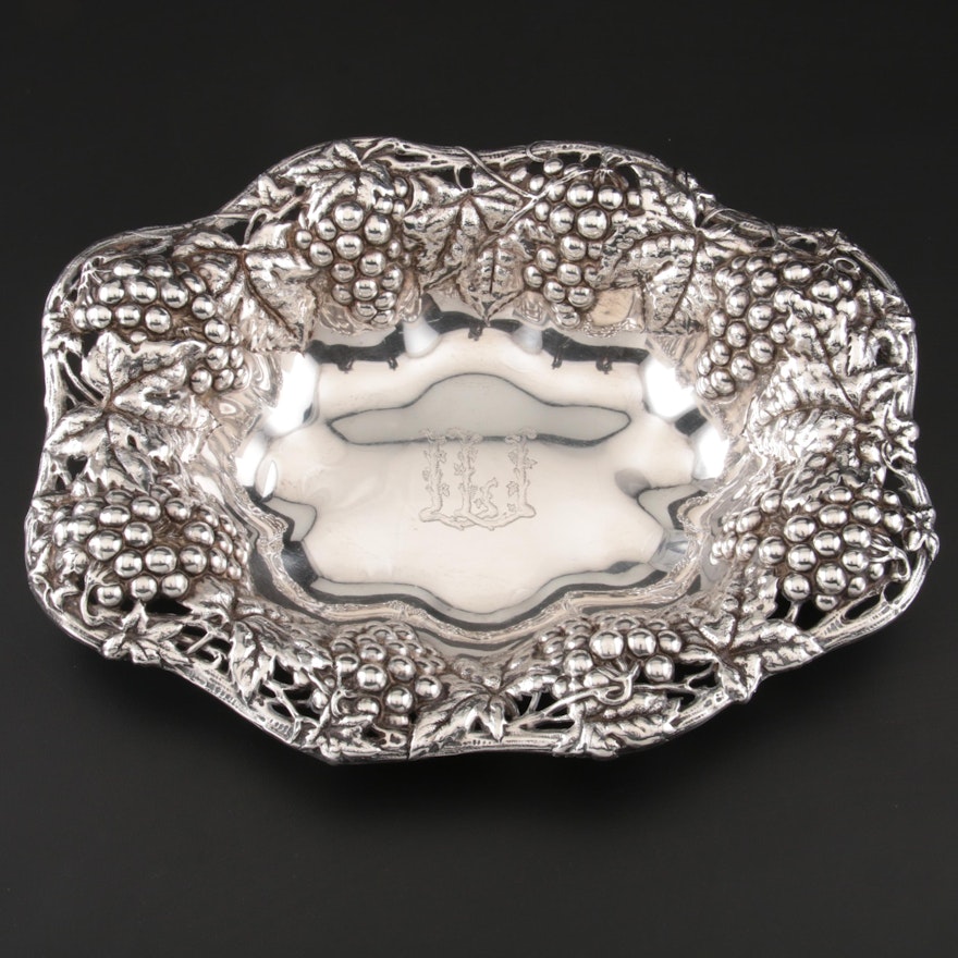 Gorham Grapevine Repoussé Sterling Silver Bowl, 1898