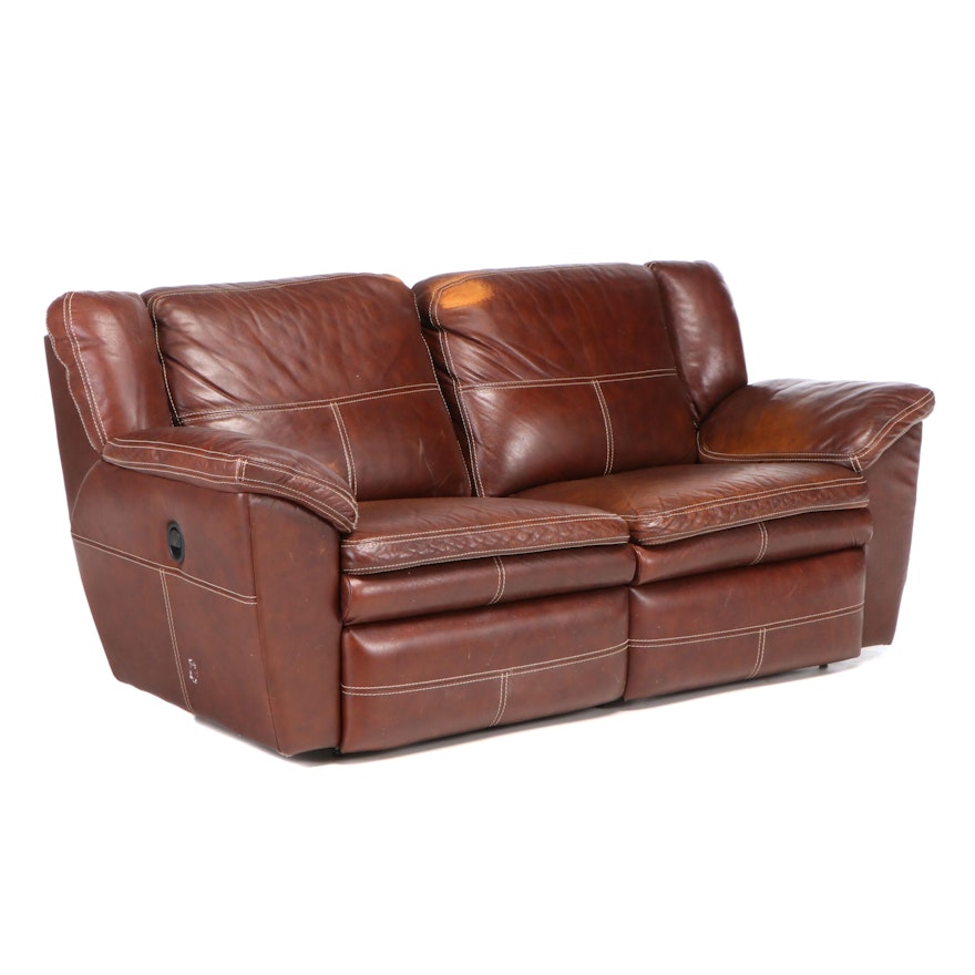 La-Z-Boy Leather Love Seat, Contemporary