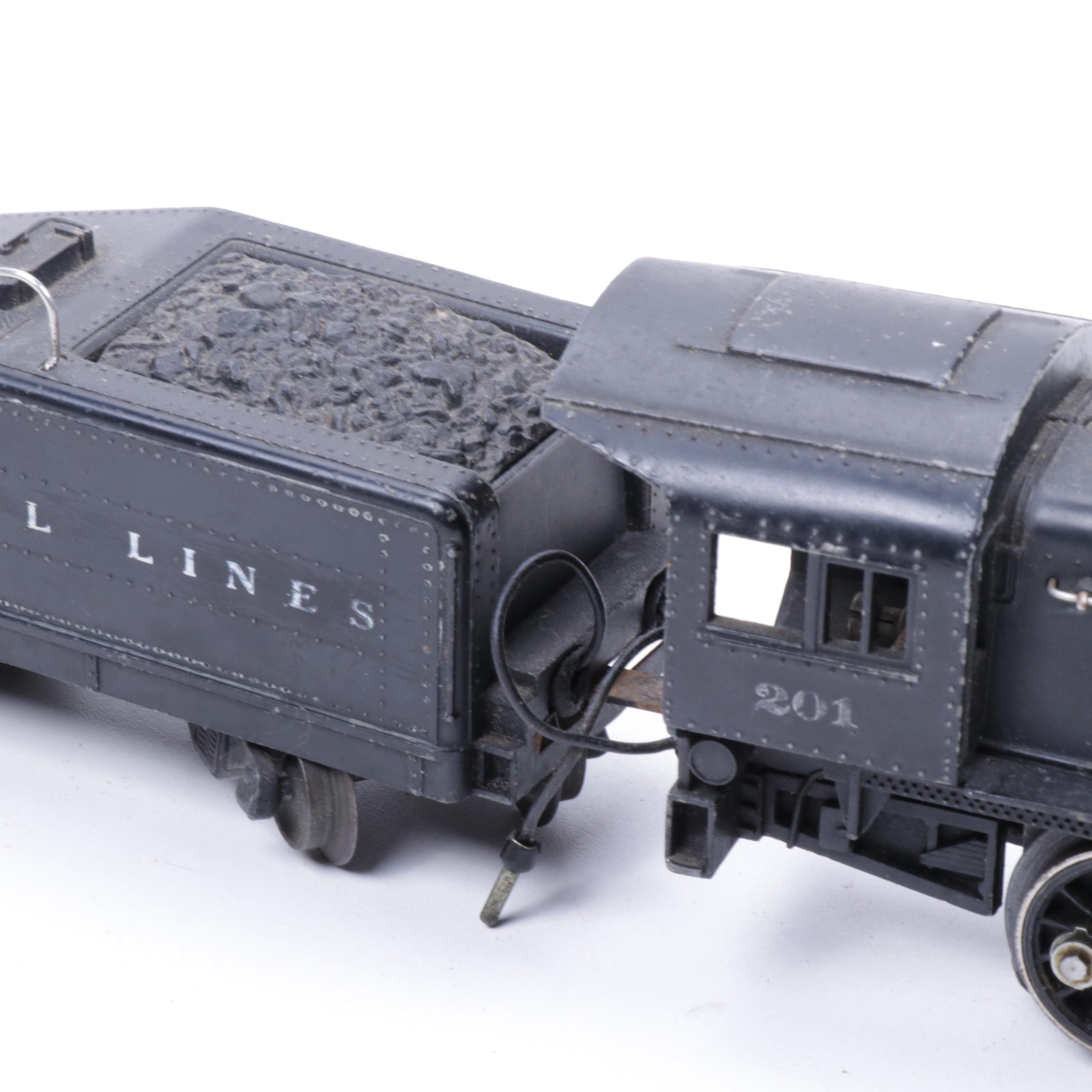 Lionel O Scale 201 Steam Locomotive Switcher and 2201T Tender