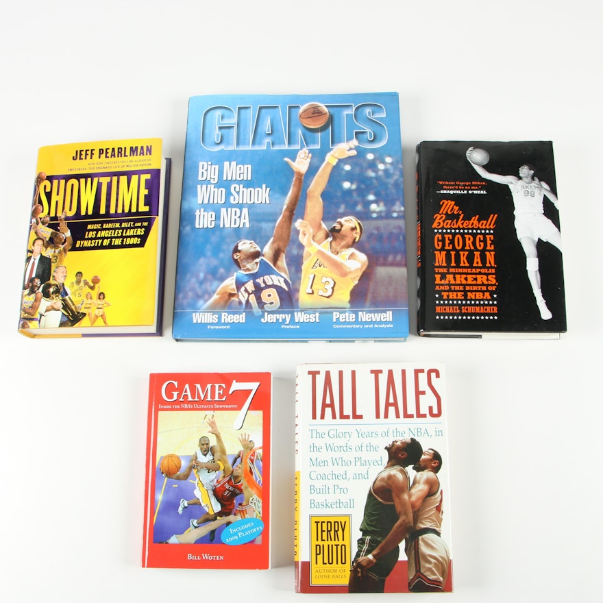 First Edition "Tall Tales" with Other NBA Books, Five Volumes