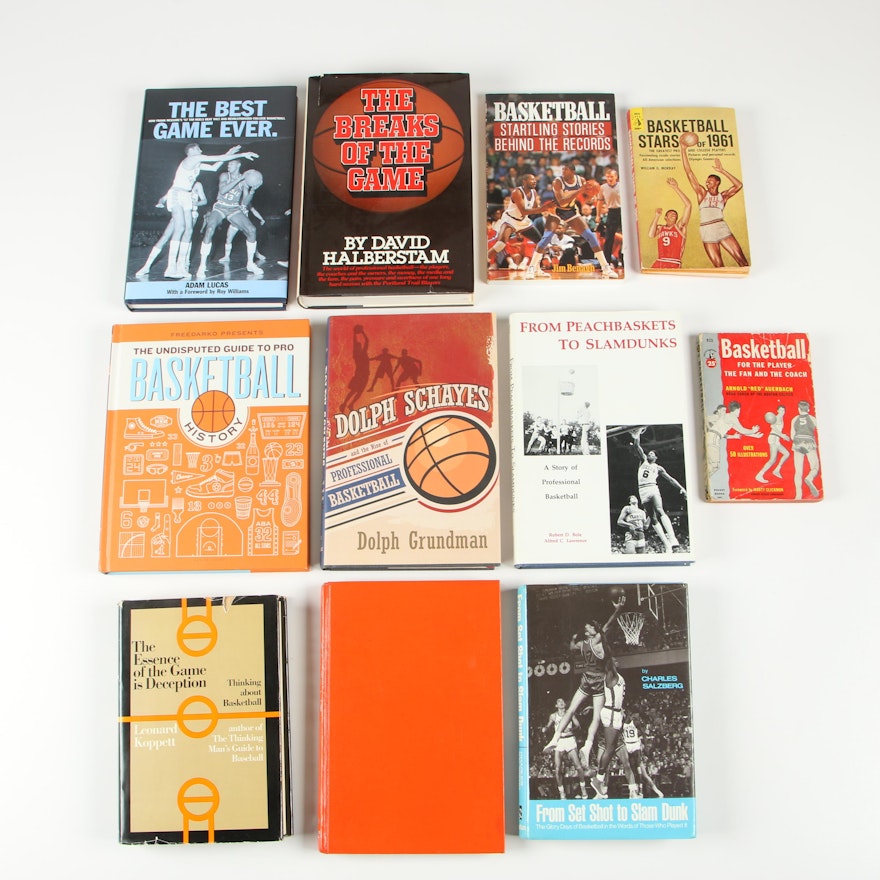 "Caught in the Net" with Other Basketball Books including First Editions