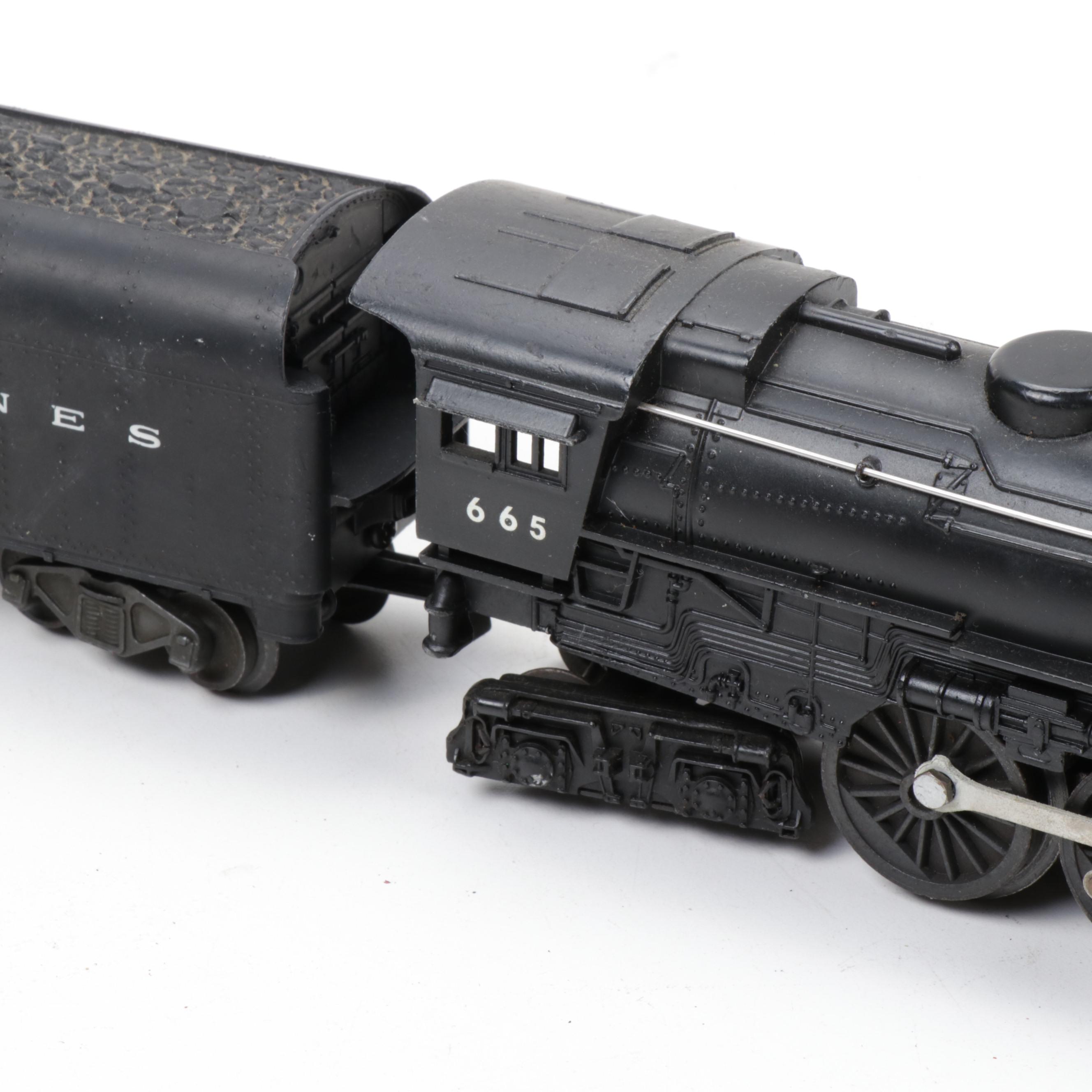 Lionel O Scale 665 Steam Locomotive with 2046W Tender