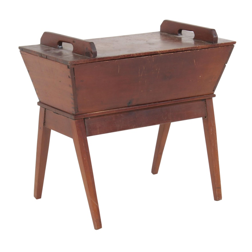 American Pine Dough Box Table, 19th Century