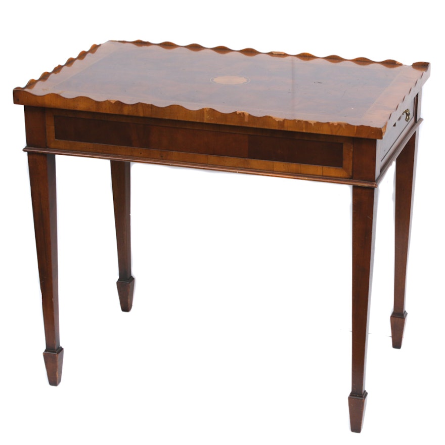 Hekman "Copley Place" Federal Style Inlaid Mahogany Side Table, Late 20th C.