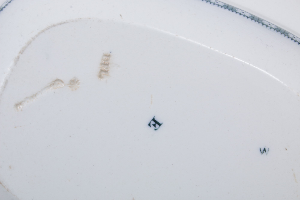 Wedgwood "Ivanhoe" Blue Transferware Serveware, Early 20th Century