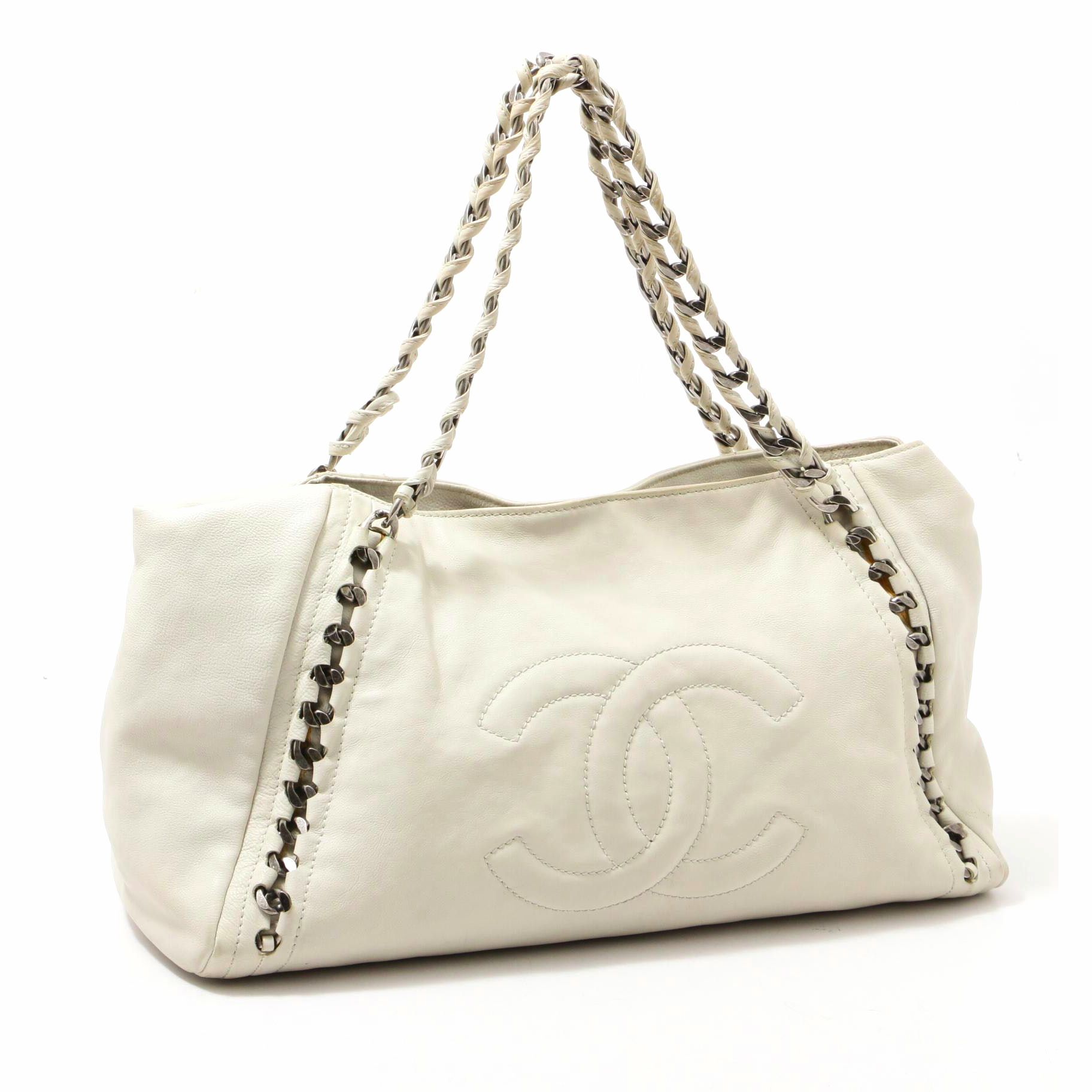 Chanel East/West Modern Chain Large Calfskin Shoulder Bag