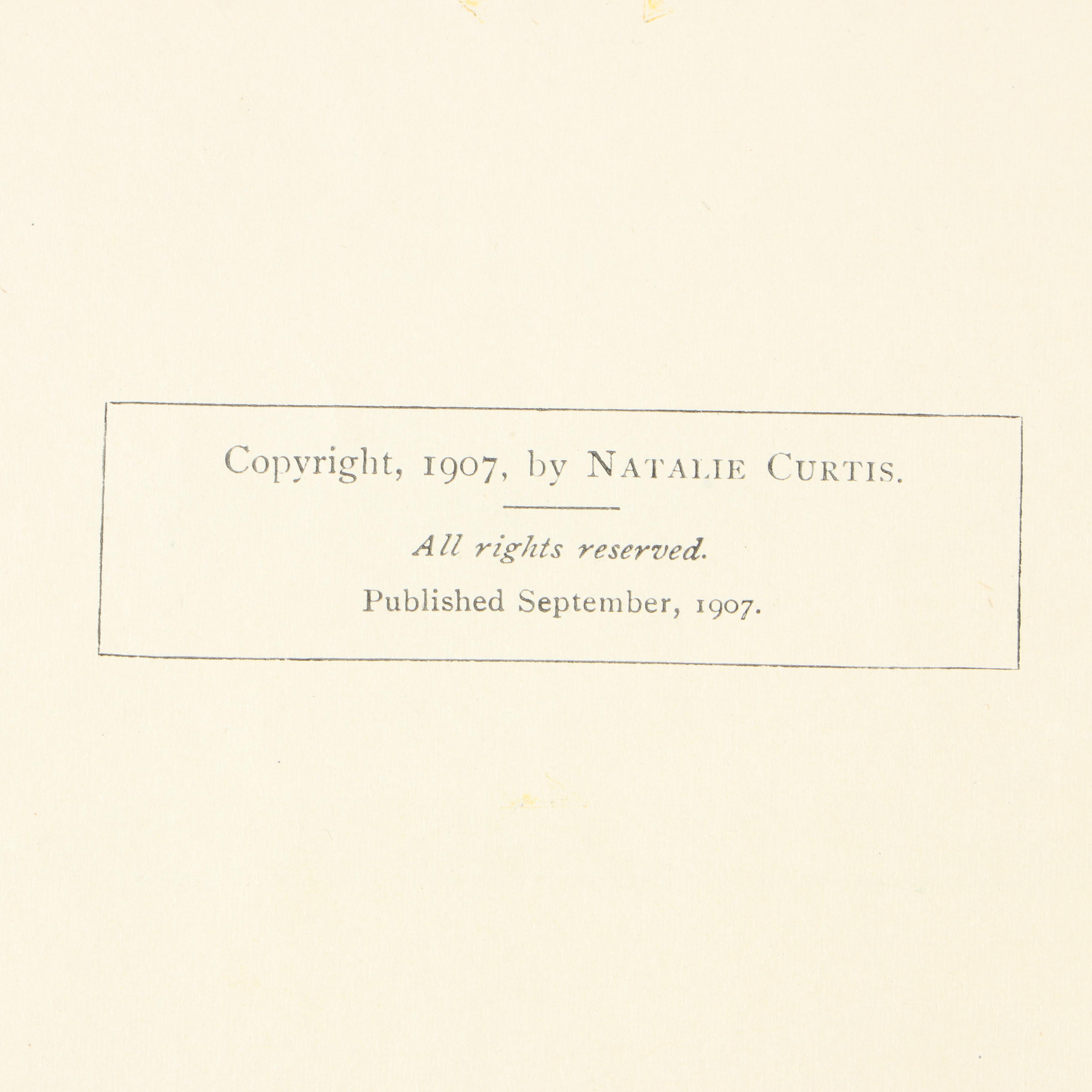 Illustrated First Edition "The Indians' Book" by Natalie Curtis, 1907