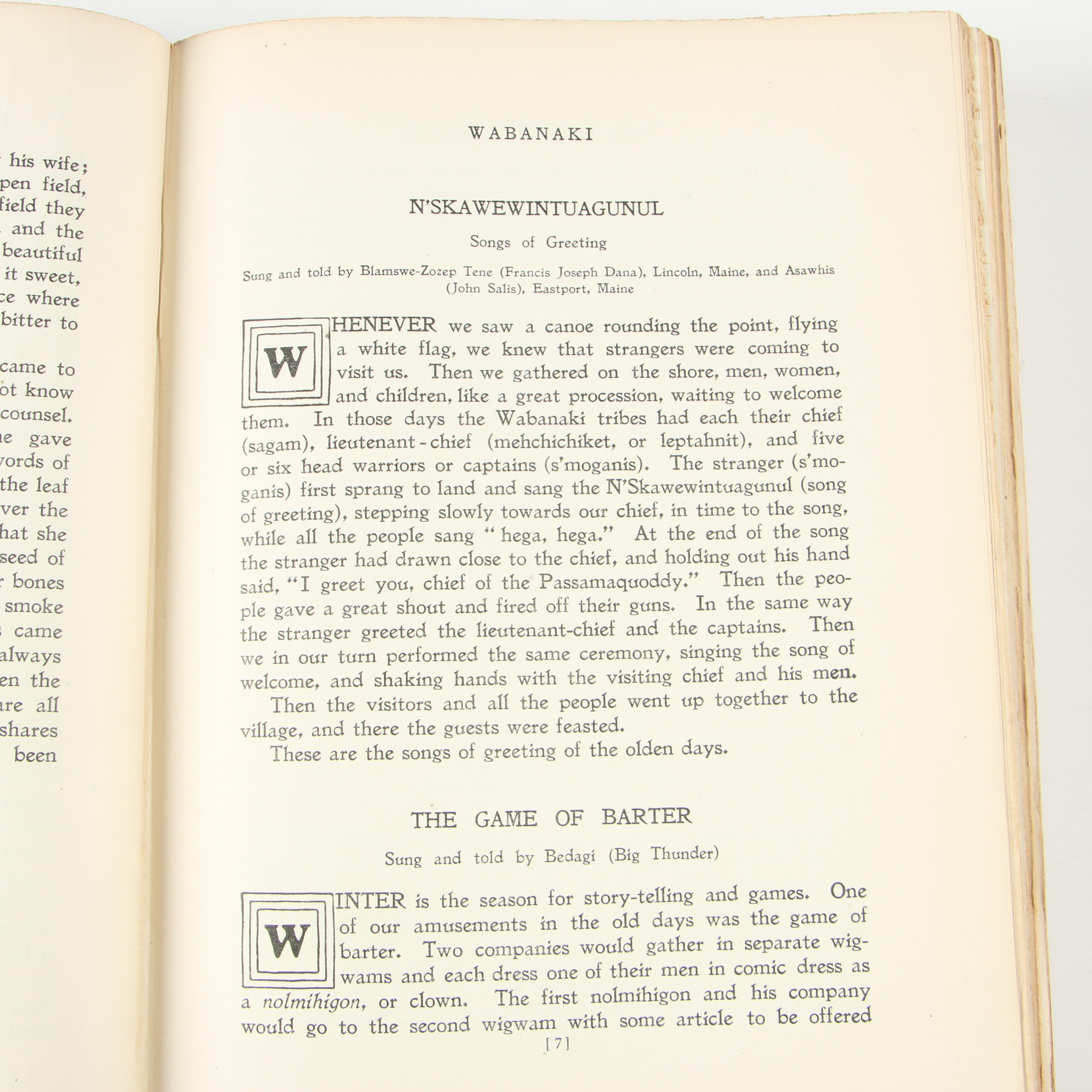 Illustrated First Edition "The Indians' Book" by Natalie Curtis, 1907