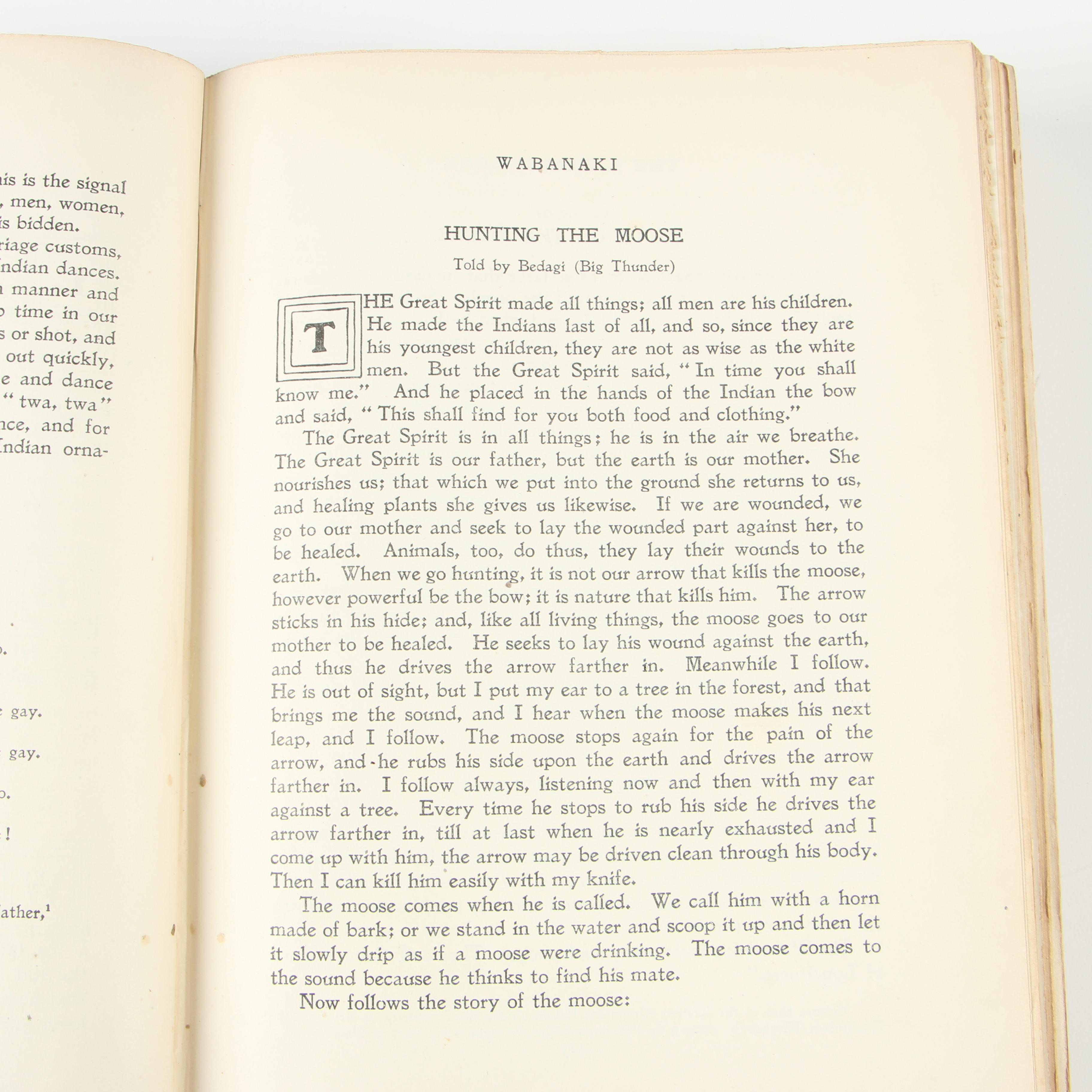 Illustrated First Edition "The Indians' Book" by Natalie Curtis, 1907