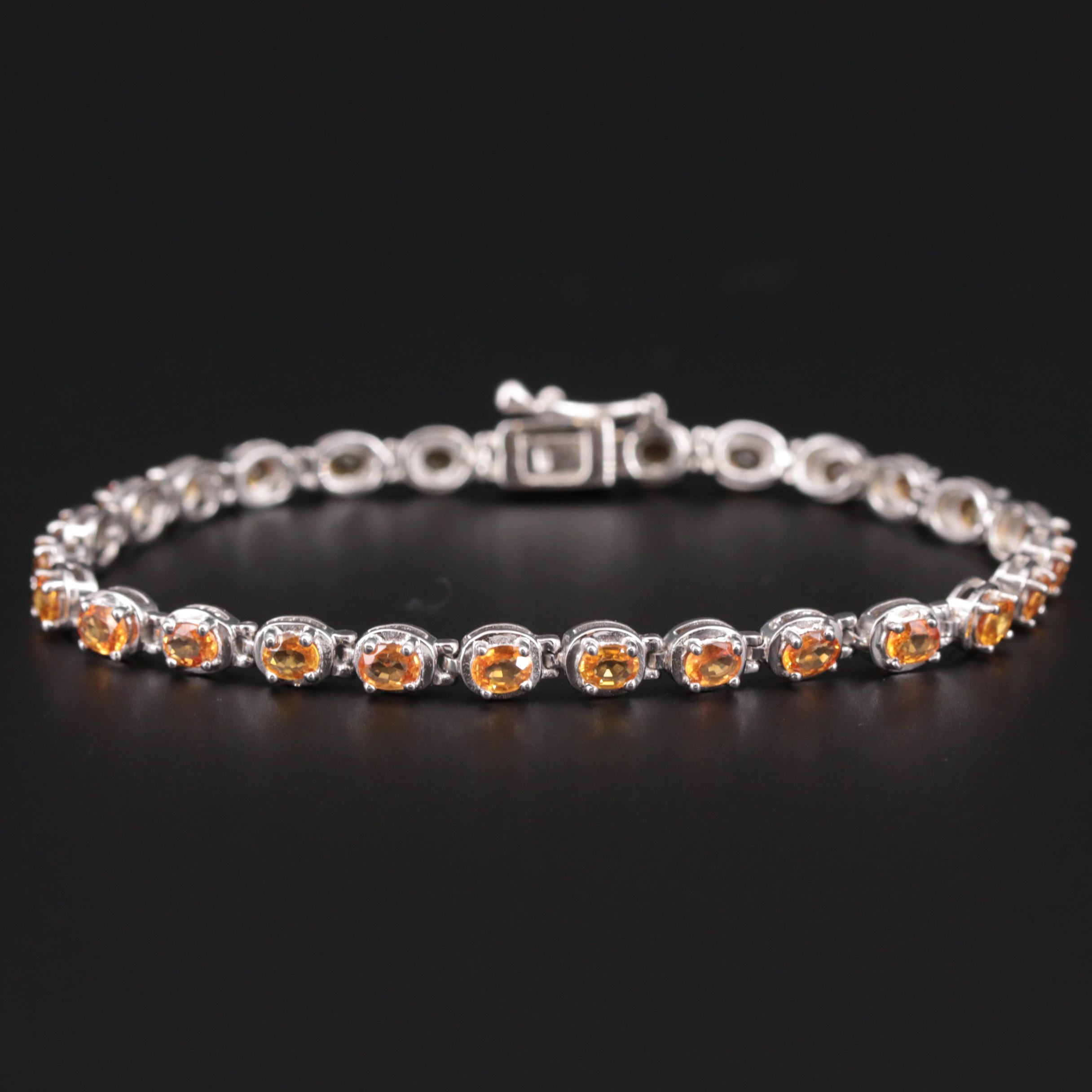 Sterling Silver Fancy Sapphire Bracelet