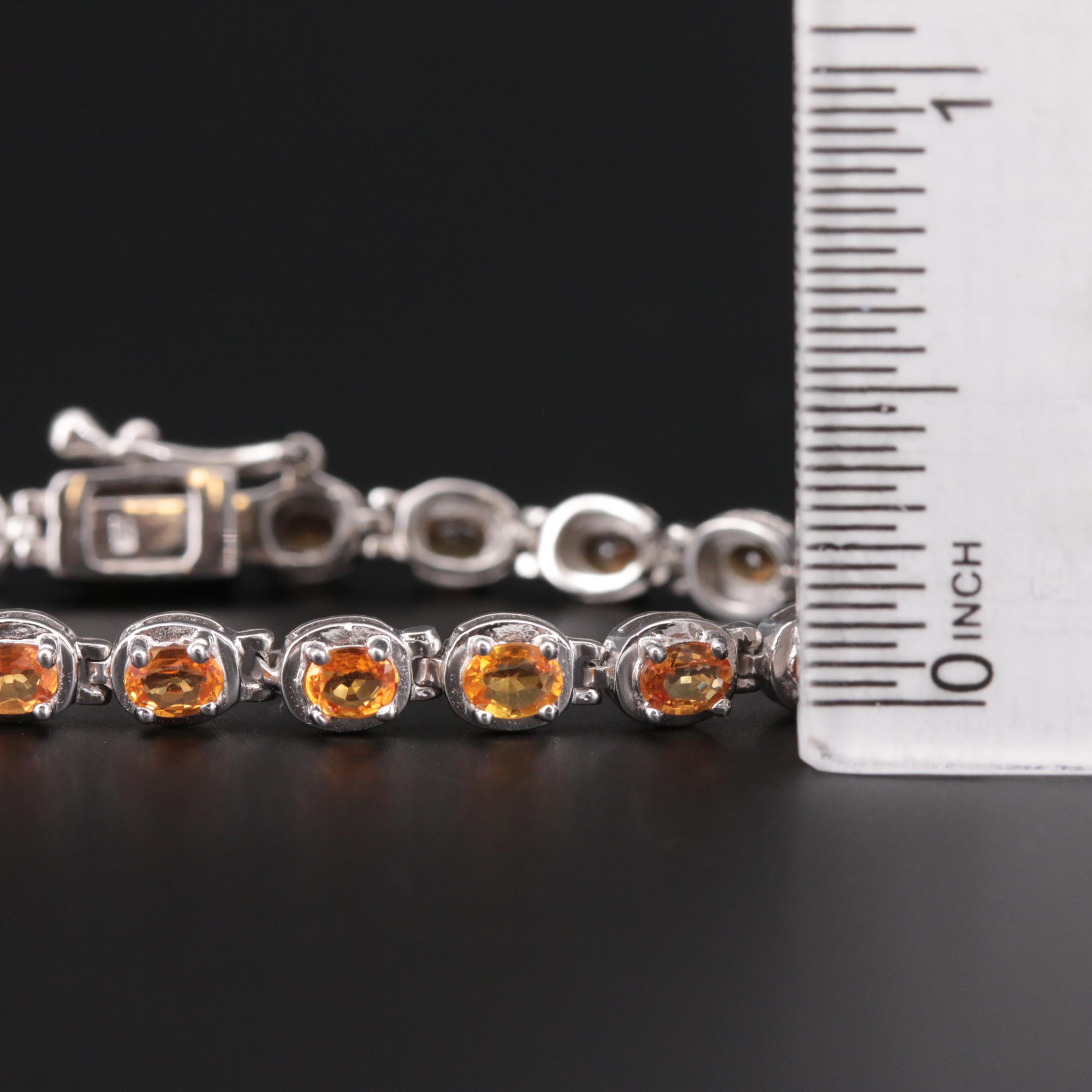 Sterling Silver Fancy Sapphire Bracelet