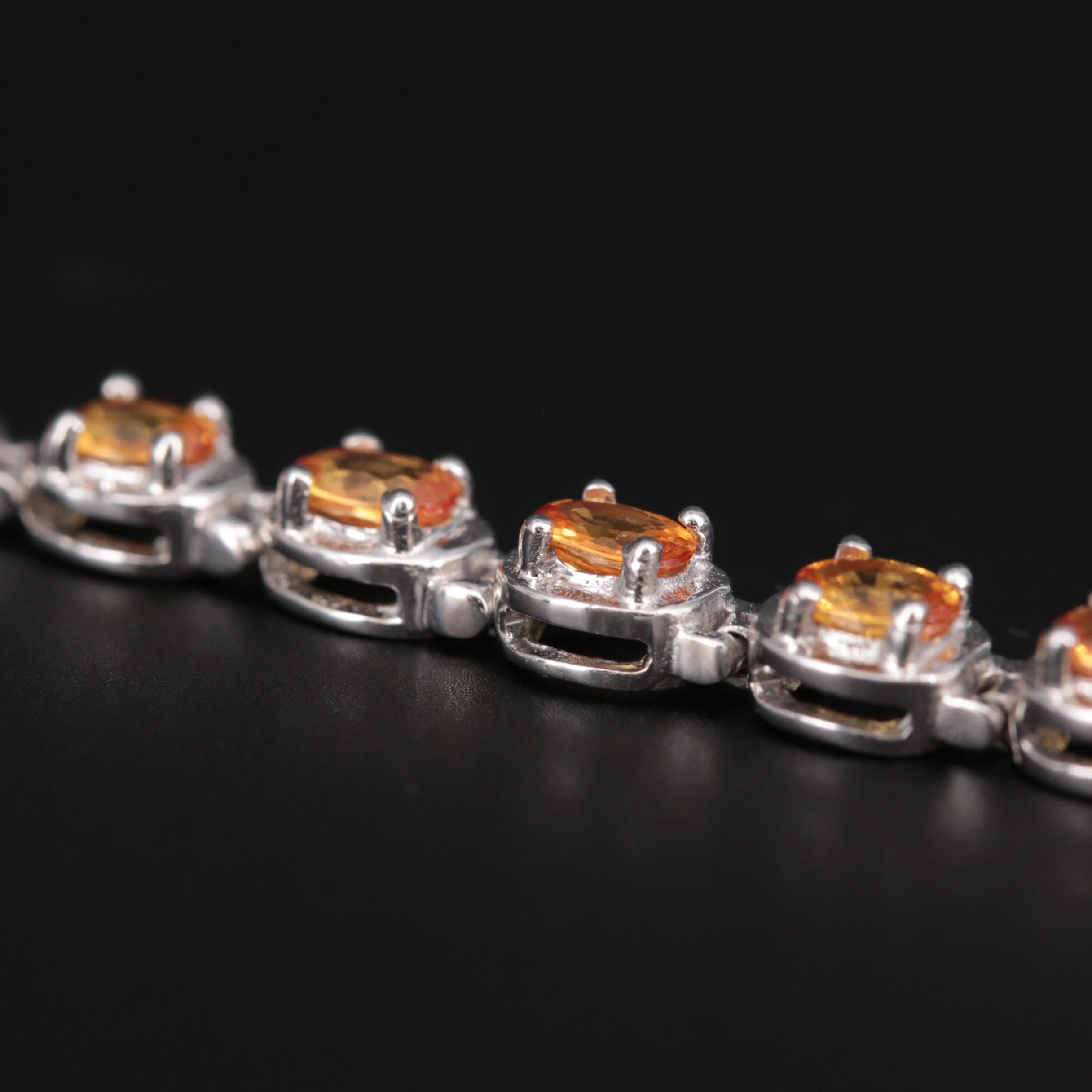 Sterling Silver Fancy Sapphire Bracelet