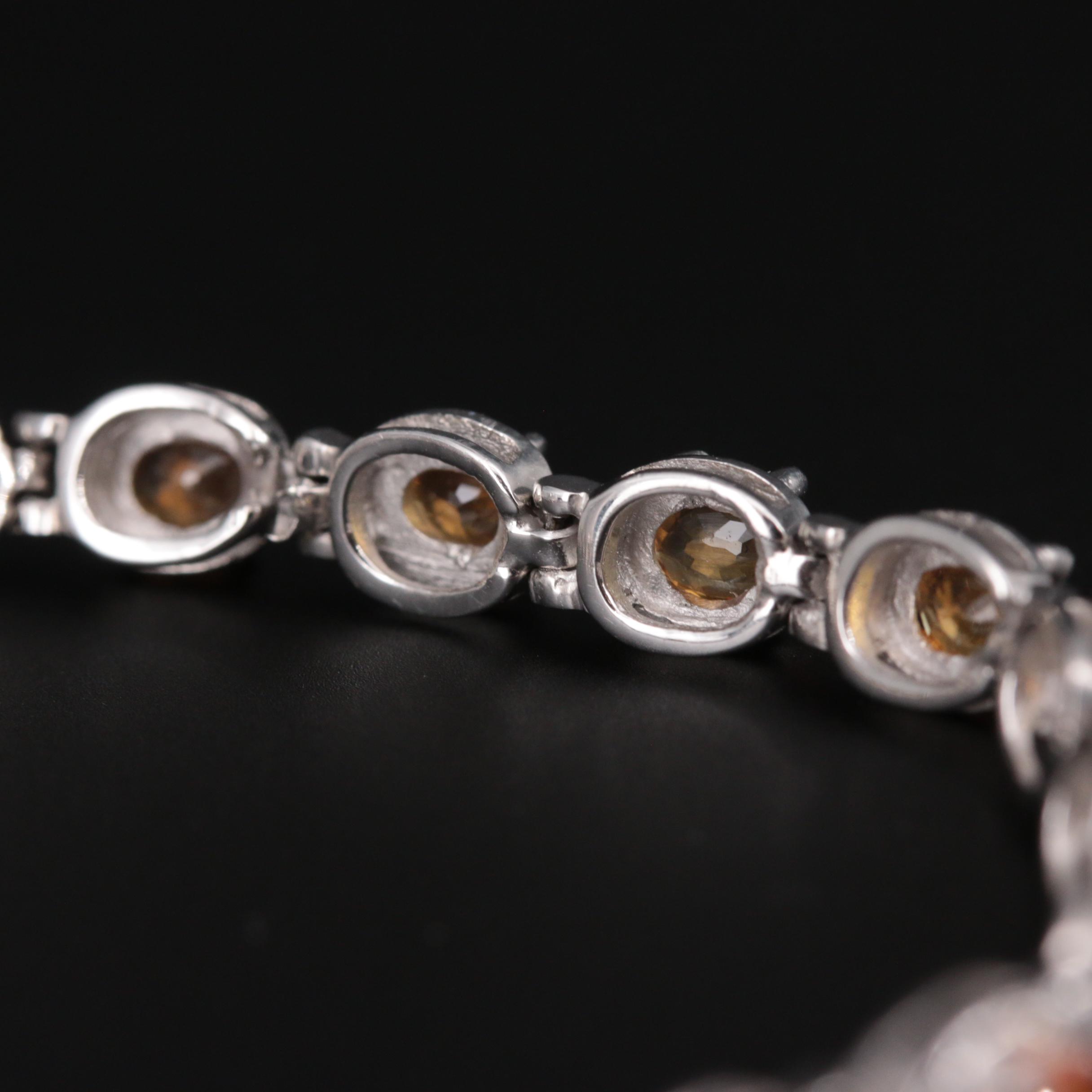 Sterling Silver Fancy Sapphire Bracelet