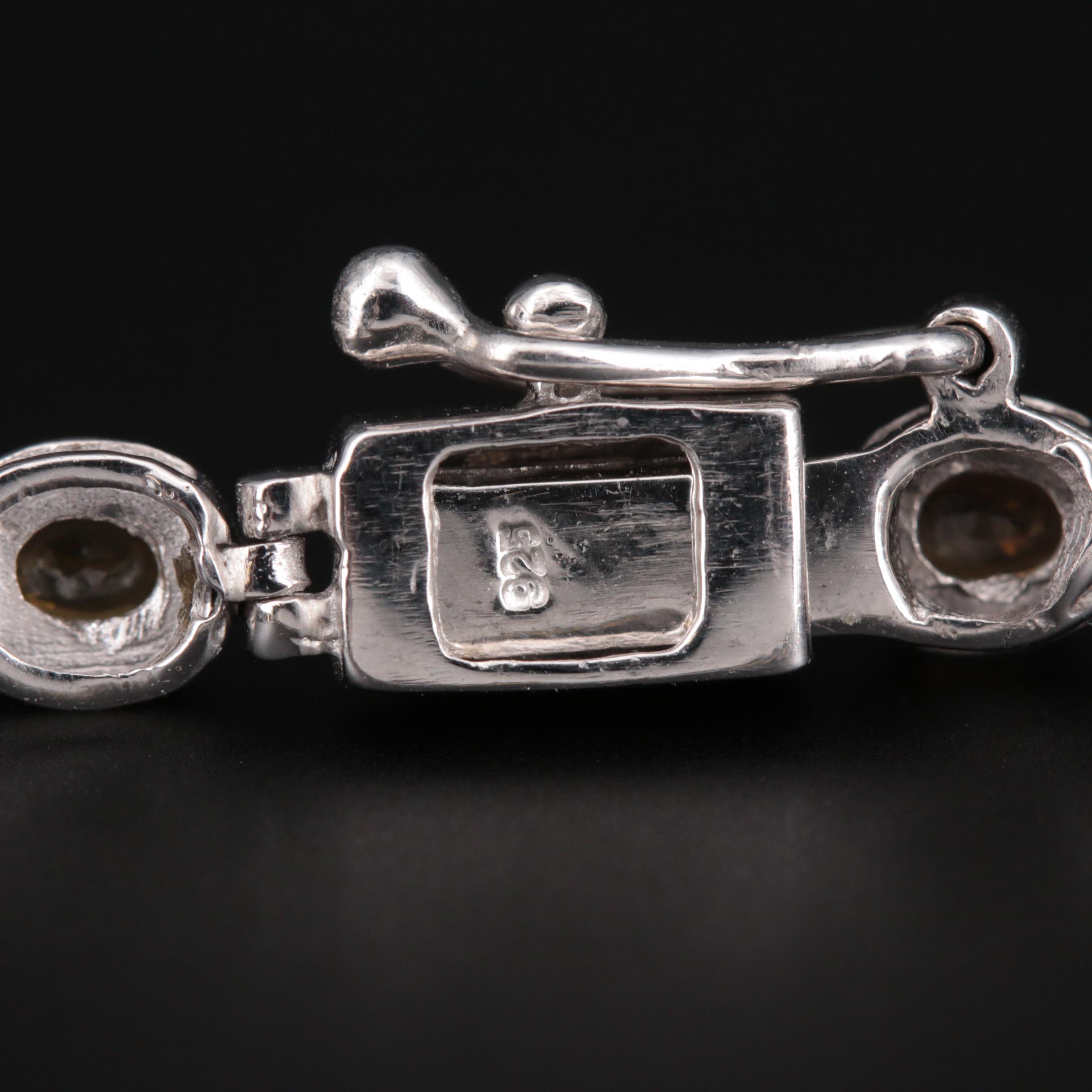 Sterling Silver Fancy Sapphire Bracelet