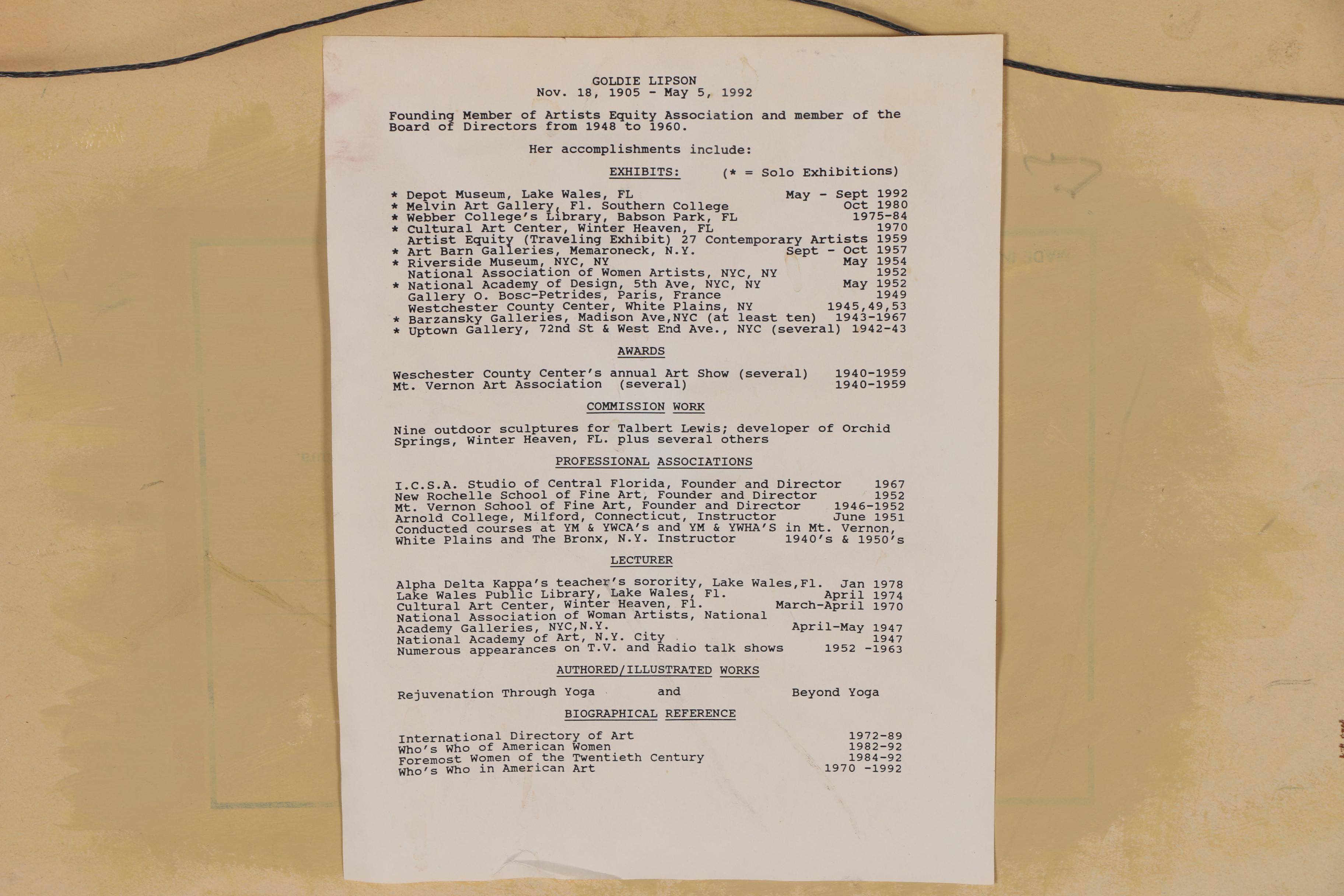 Goldie Lipson Oil Painting "Birth of Spring"