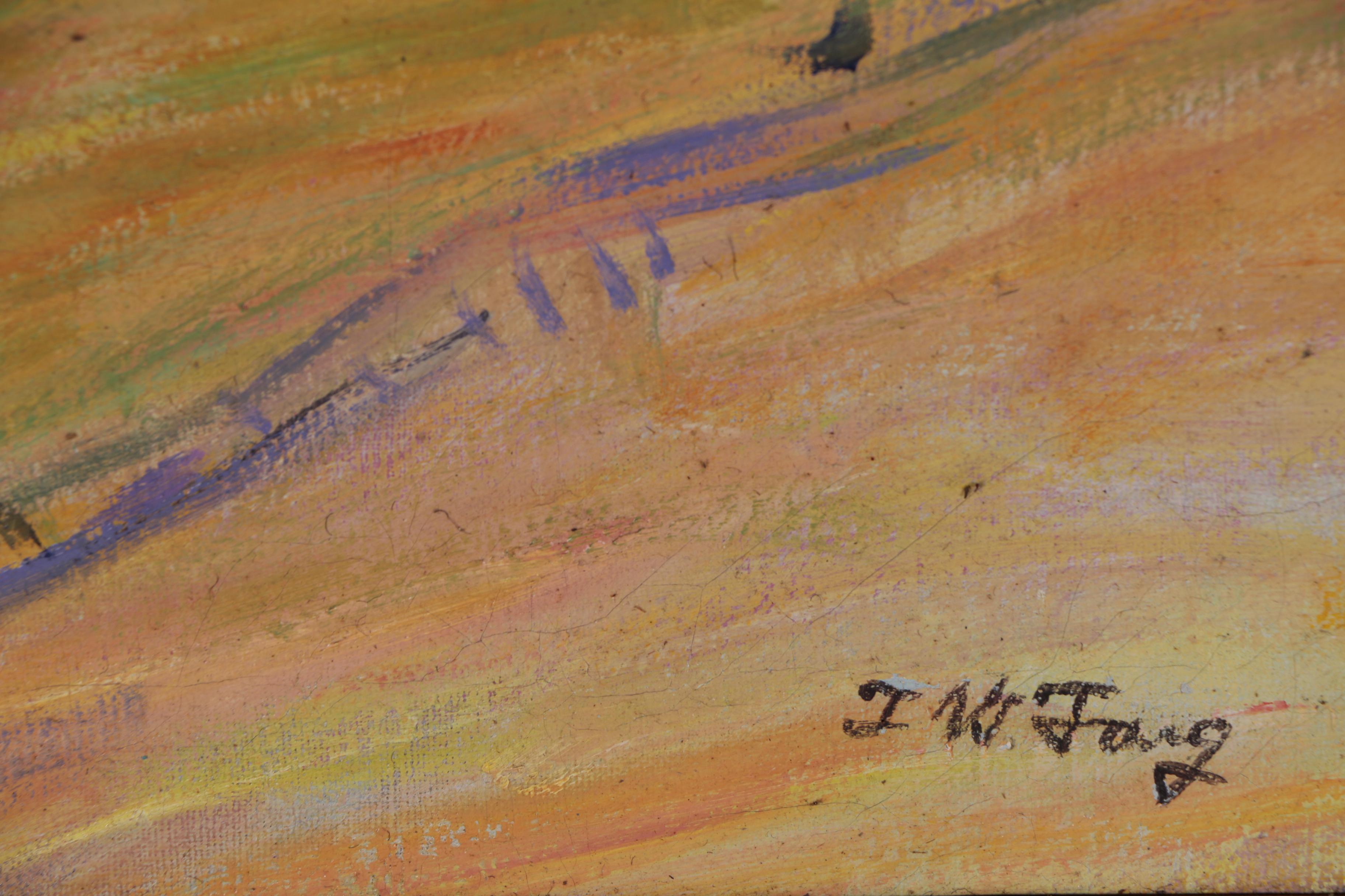 Frances Faig Post-Impressionist Style Landscape Oil Painting