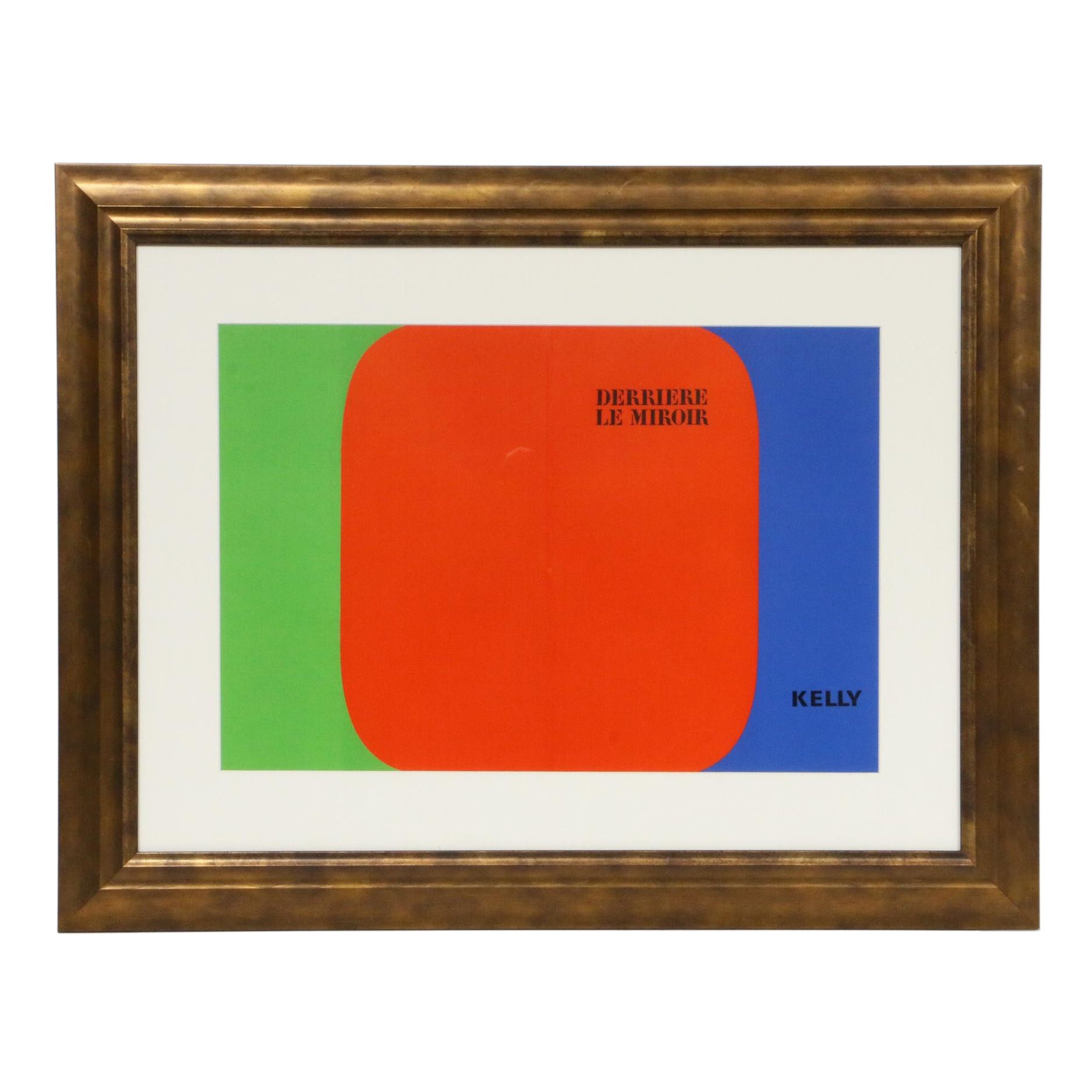 Ellsworth Kelly Double Page Color Lithograph for "Derrière le Miroir," 1964