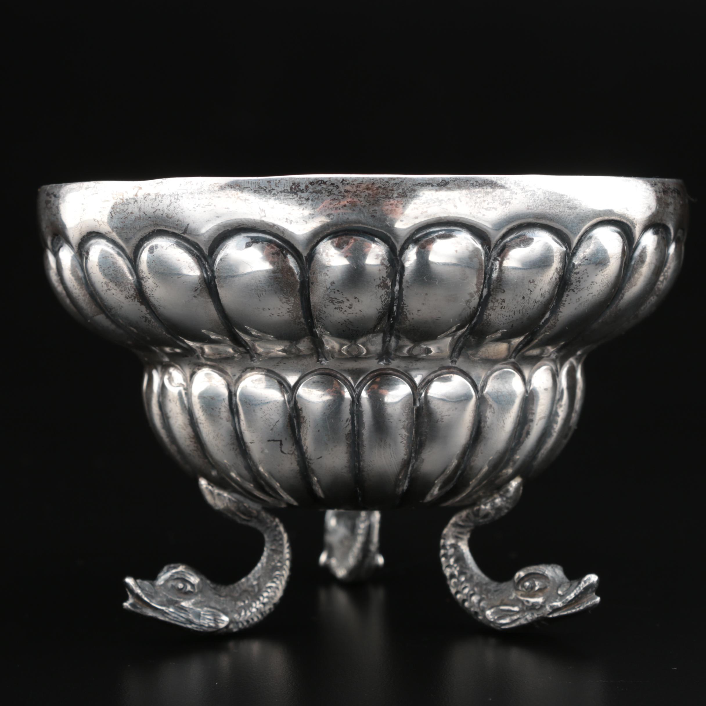 Alfred Ortega & Sons Sterling Silver Small Bowl with Dolphin Feet
