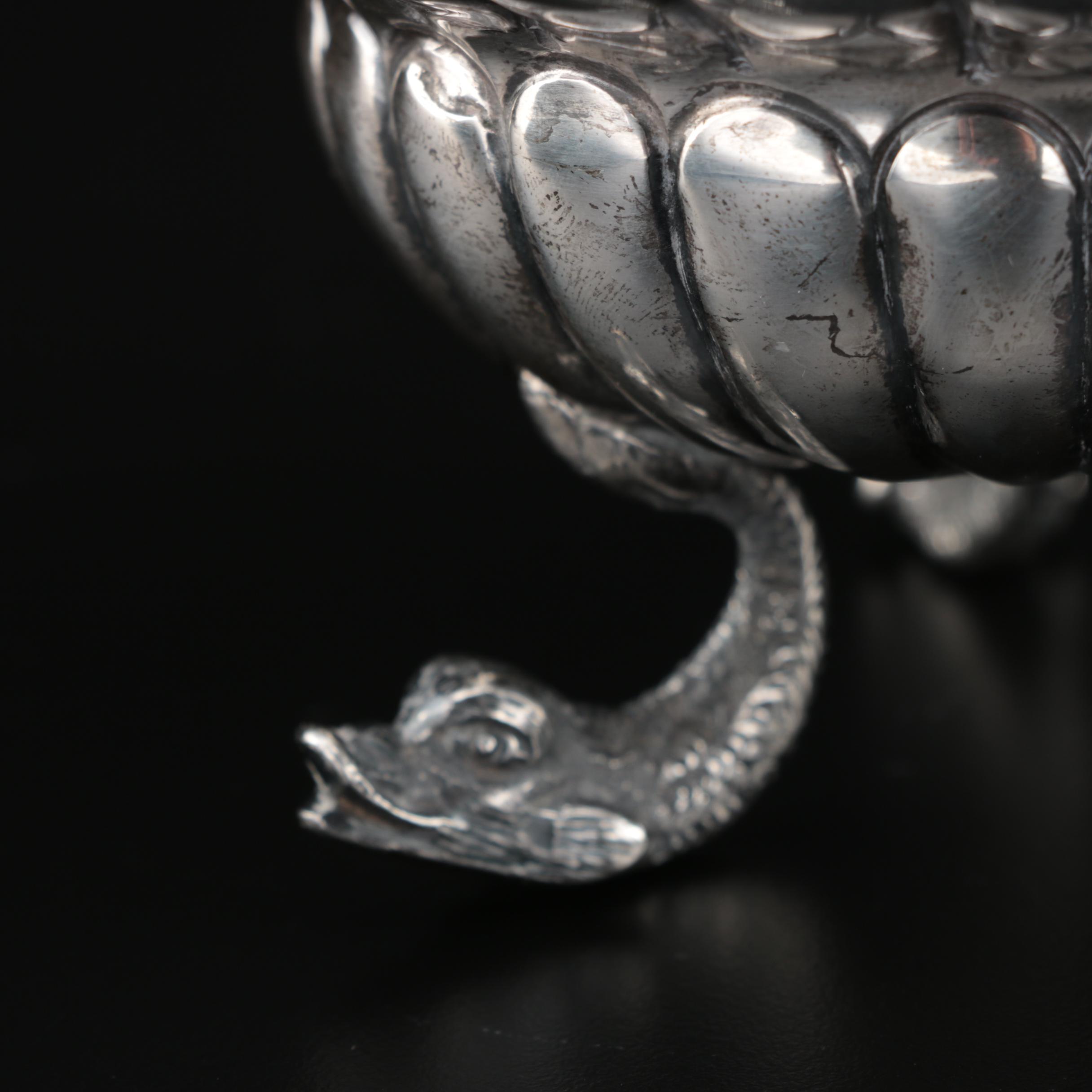 Alfred Ortega & Sons Sterling Silver Small Bowl with Dolphin Feet