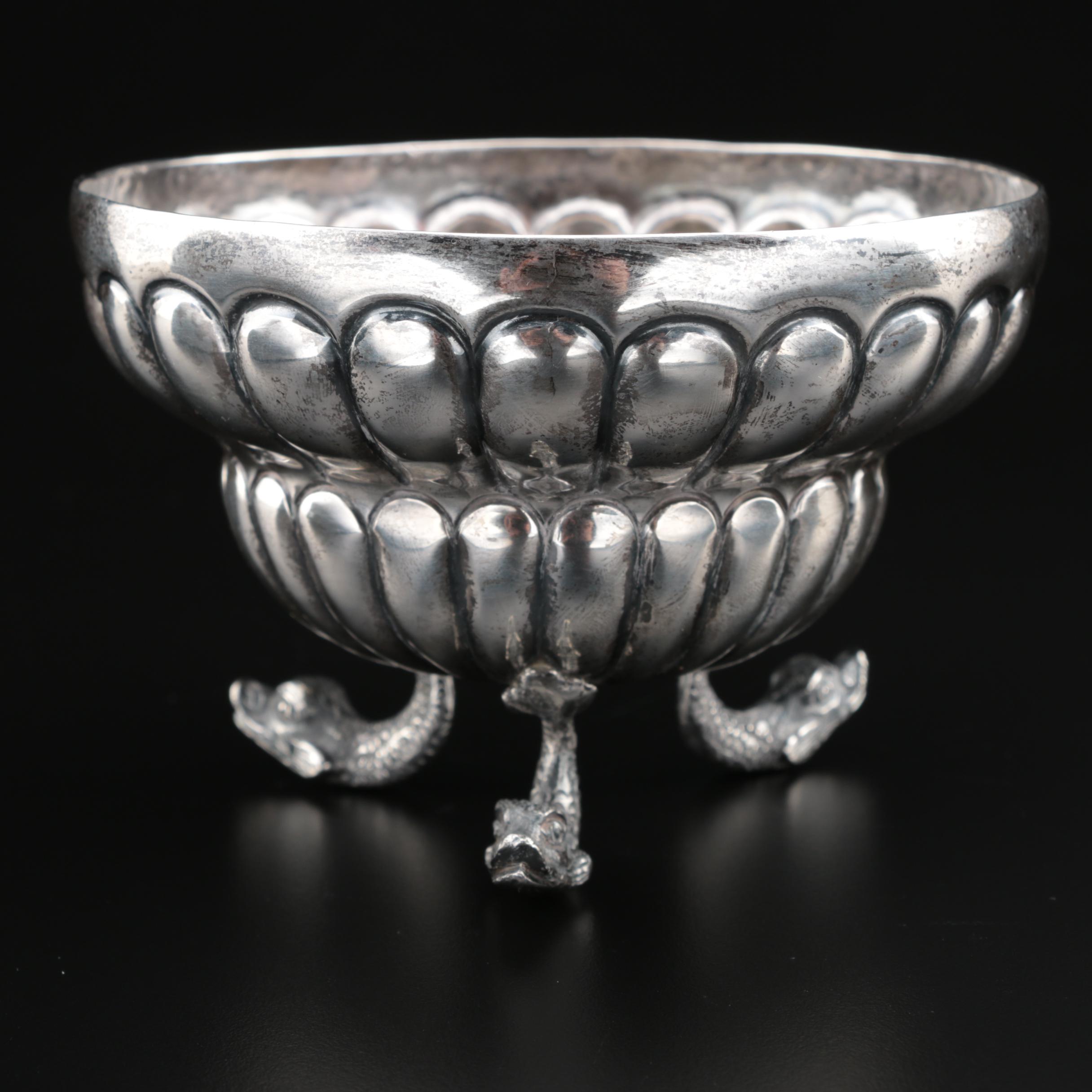 Alfred Ortega & Sons Sterling Silver Small Bowl with Dolphin Feet