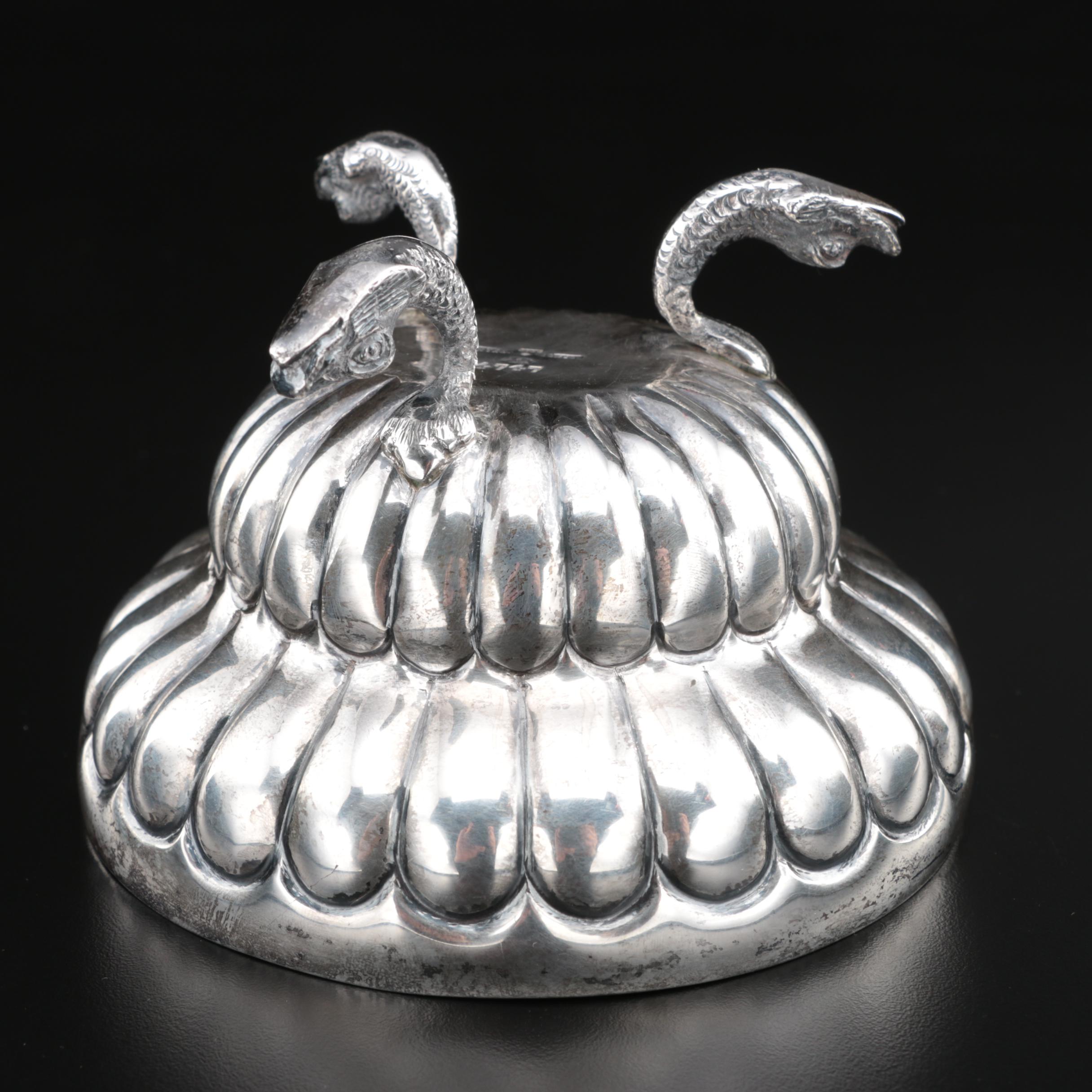 Alfred Ortega & Sons Sterling Silver Small Bowl with Dolphin Feet