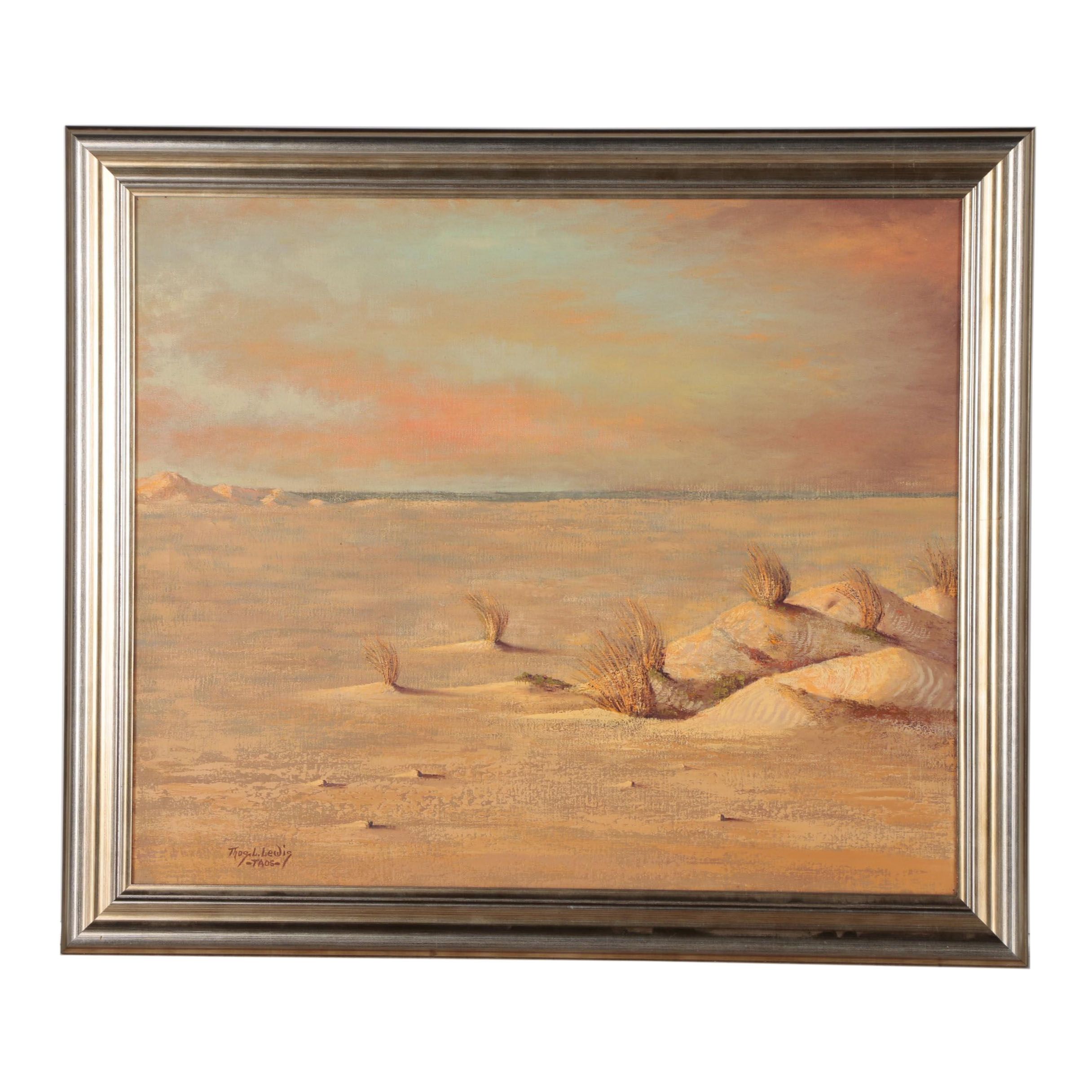 Thomas L. Lewis Southwestern Landscape Oil Painting