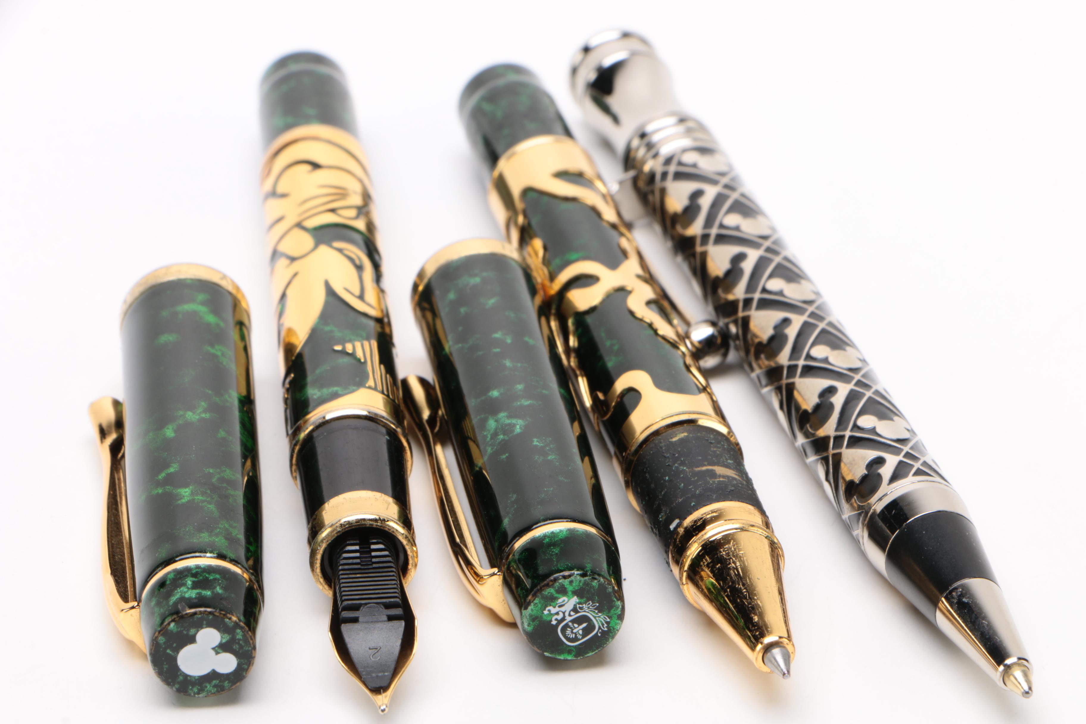 Colibri Ballpoint and Fountain Pens Featuring Disney's "Mickey Mouse"