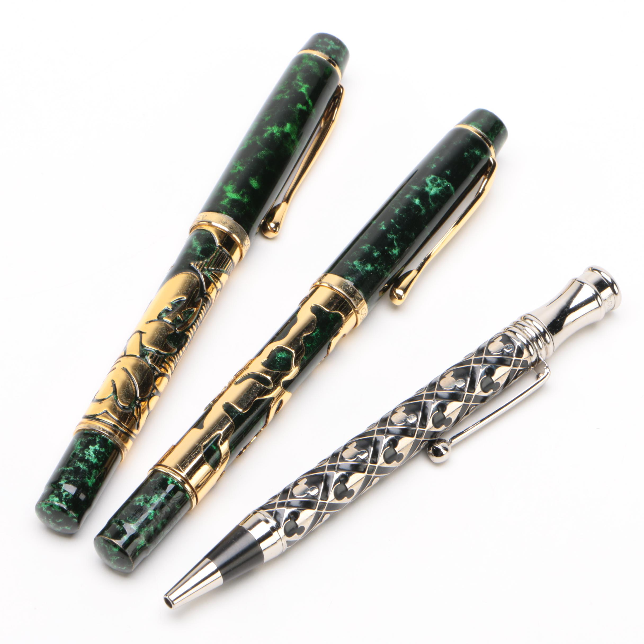 Colibri Ballpoint and Fountain Pens Featuring Disney's "Mickey Mouse"