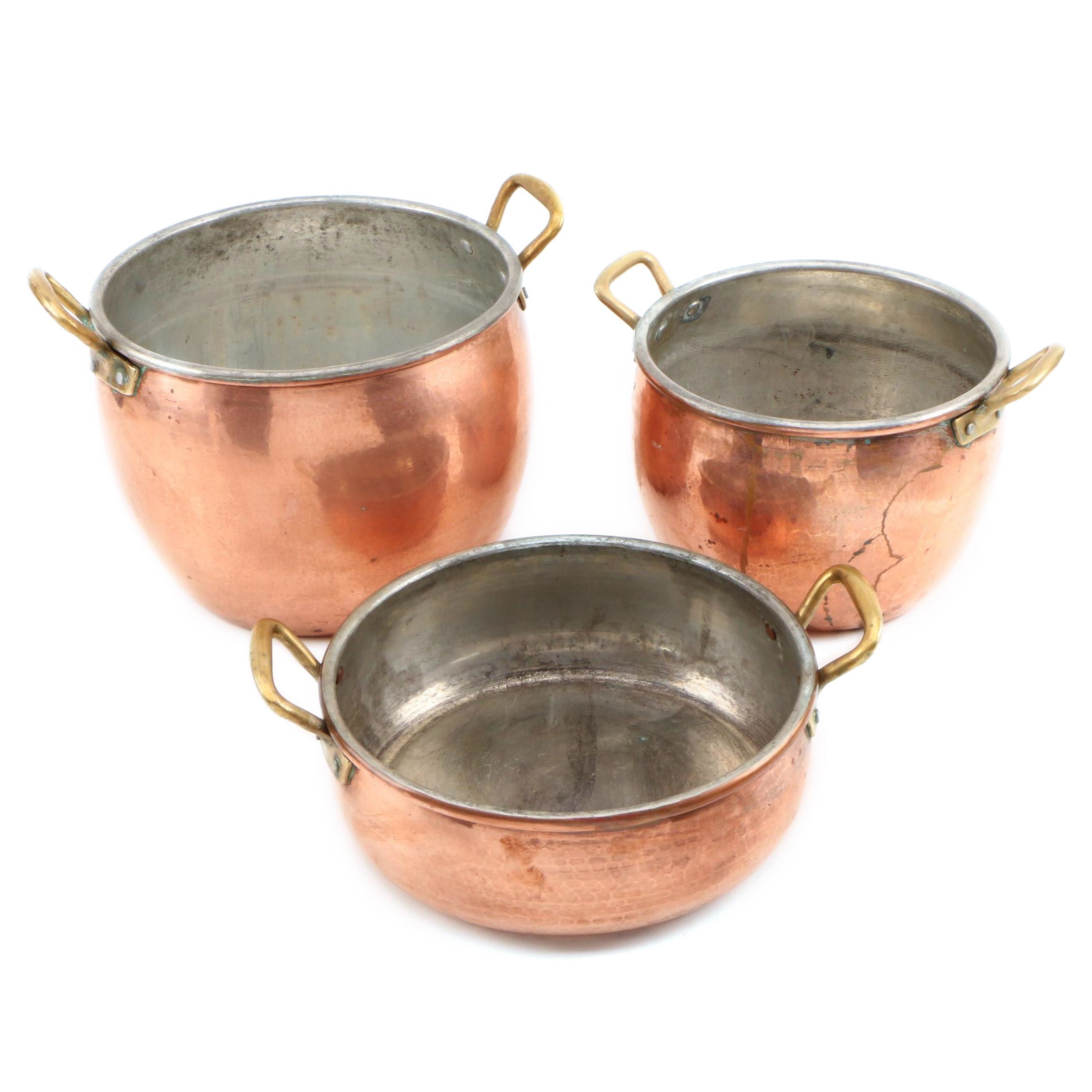 Ruffoni Hammered Copper Cookware, Late 20th Century